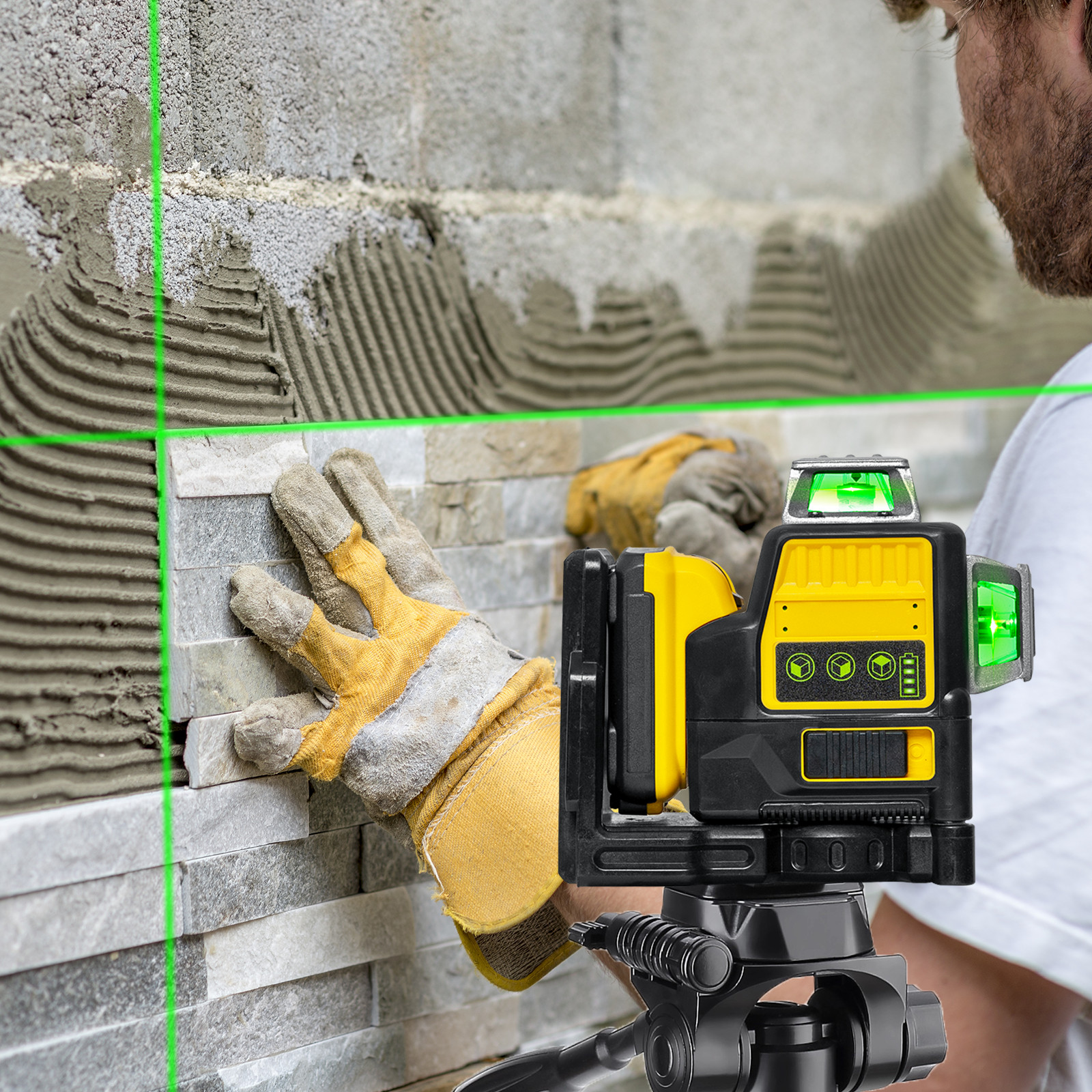 Laser Level for Dewalt 12V Green Line 3 x 360 Vertical 12 Lines +Battery+Charger