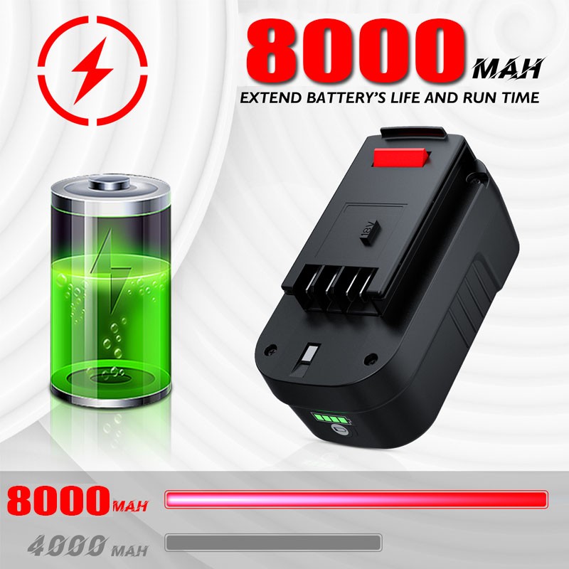 For Black & Decker HPB18 18V 18Volt 8000mAh Lithium-Ion Battery PACK HPB18-OPE