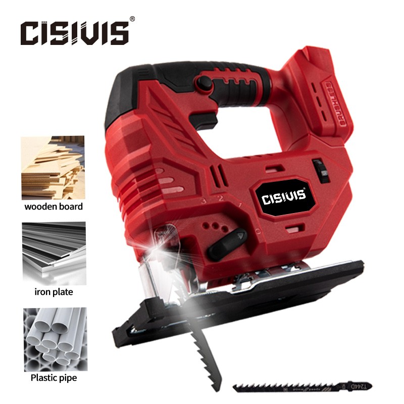 Jigsaw for Milwaukee 18V Battery, Cordless Jig Saw Tool, Brushless Motor, Variab