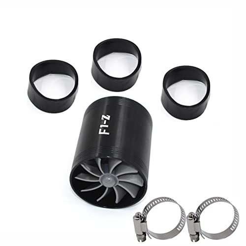 2.5″ F1-Z Car Air Intake Turbonator , Dual Fan Turbine Super Gas Fuel Saver