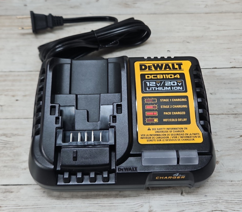 DEWALT DCB1104 Battery Charger 12V / 20V MAX Lithium Ion 4 Amp Fast Charging