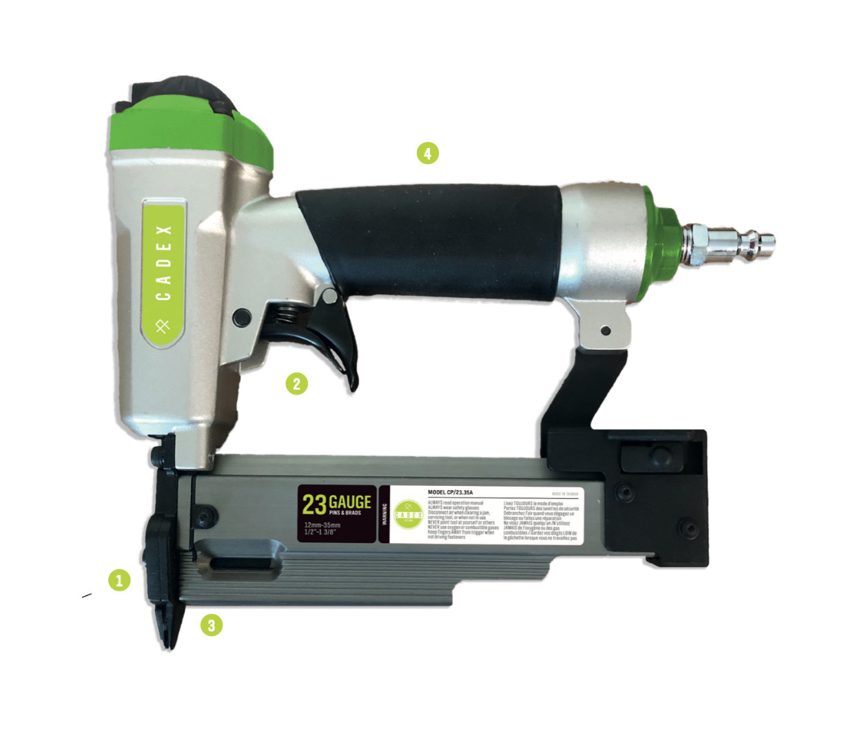 Cadex CP / 23.35A 23 Gauge Pin / Brad Nailer 1/2 ”– 1–3/8” (12 –35 MM)