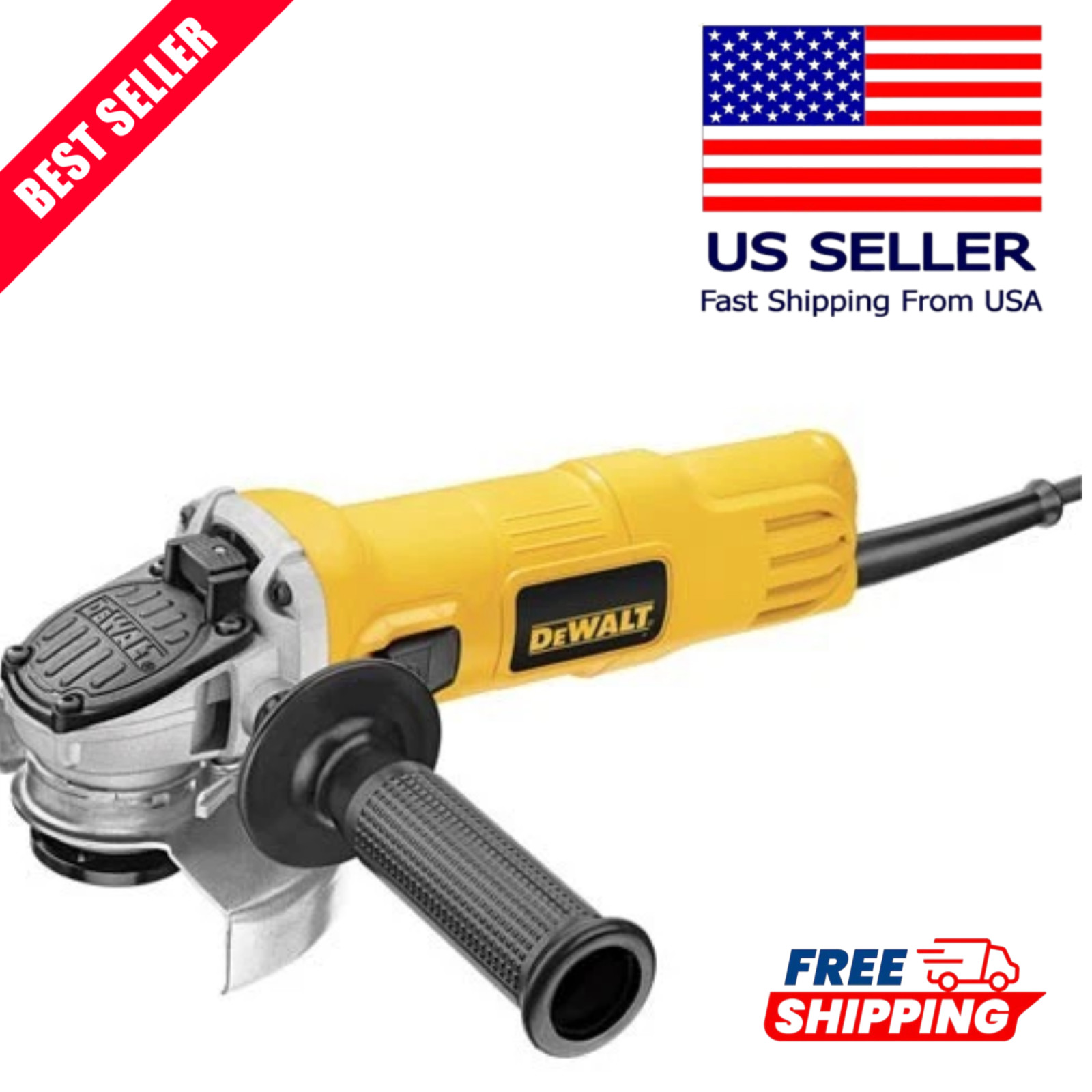 DEWALT DWE4011R 7A 12,000 RPM 4-1/2″ Corded Angle Grinder