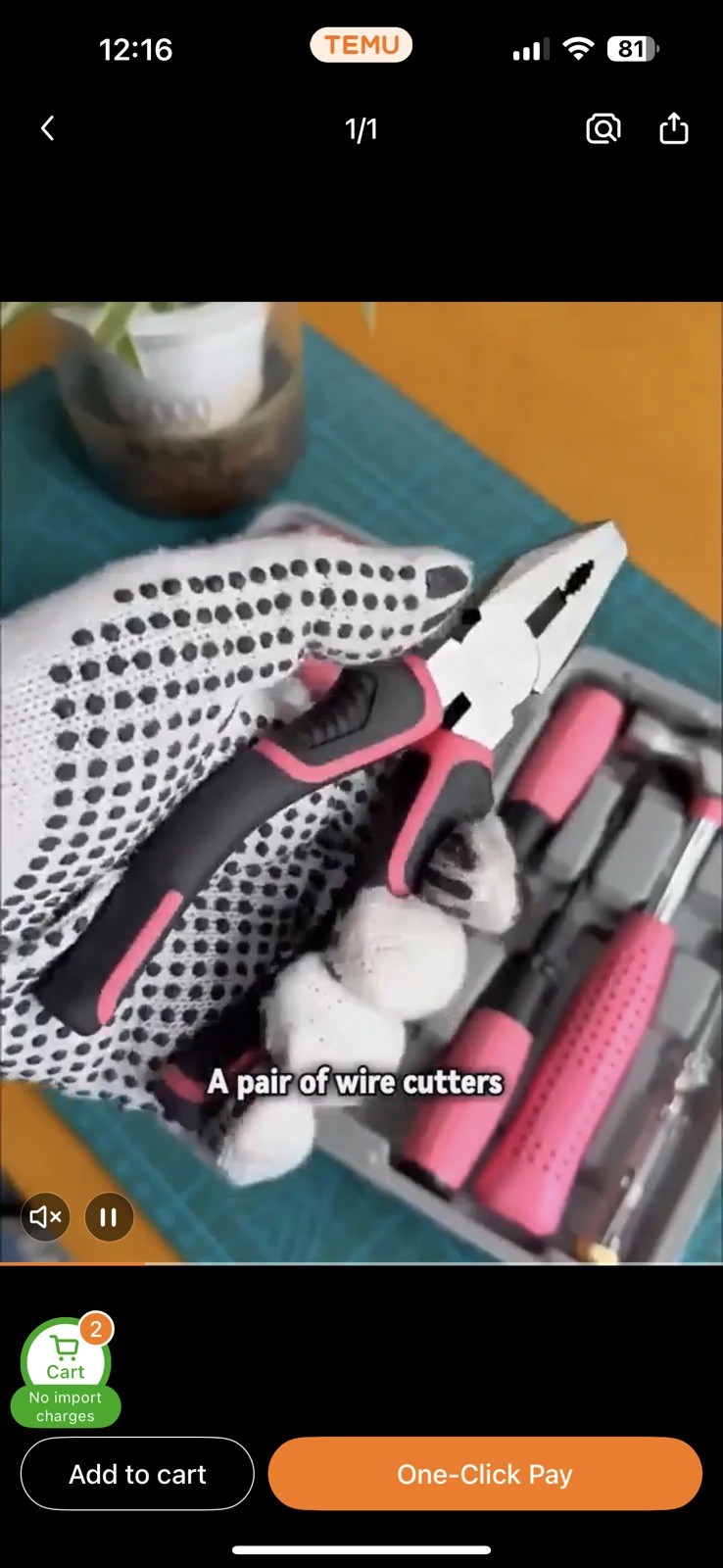 Household Tool Set With Case