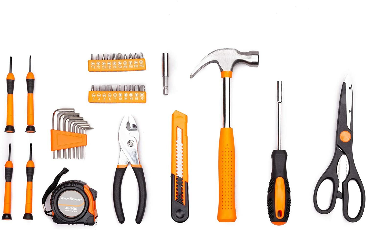 CARTMAN Orange 39-Piece Tool Set – General Household Hand Tool Kit
