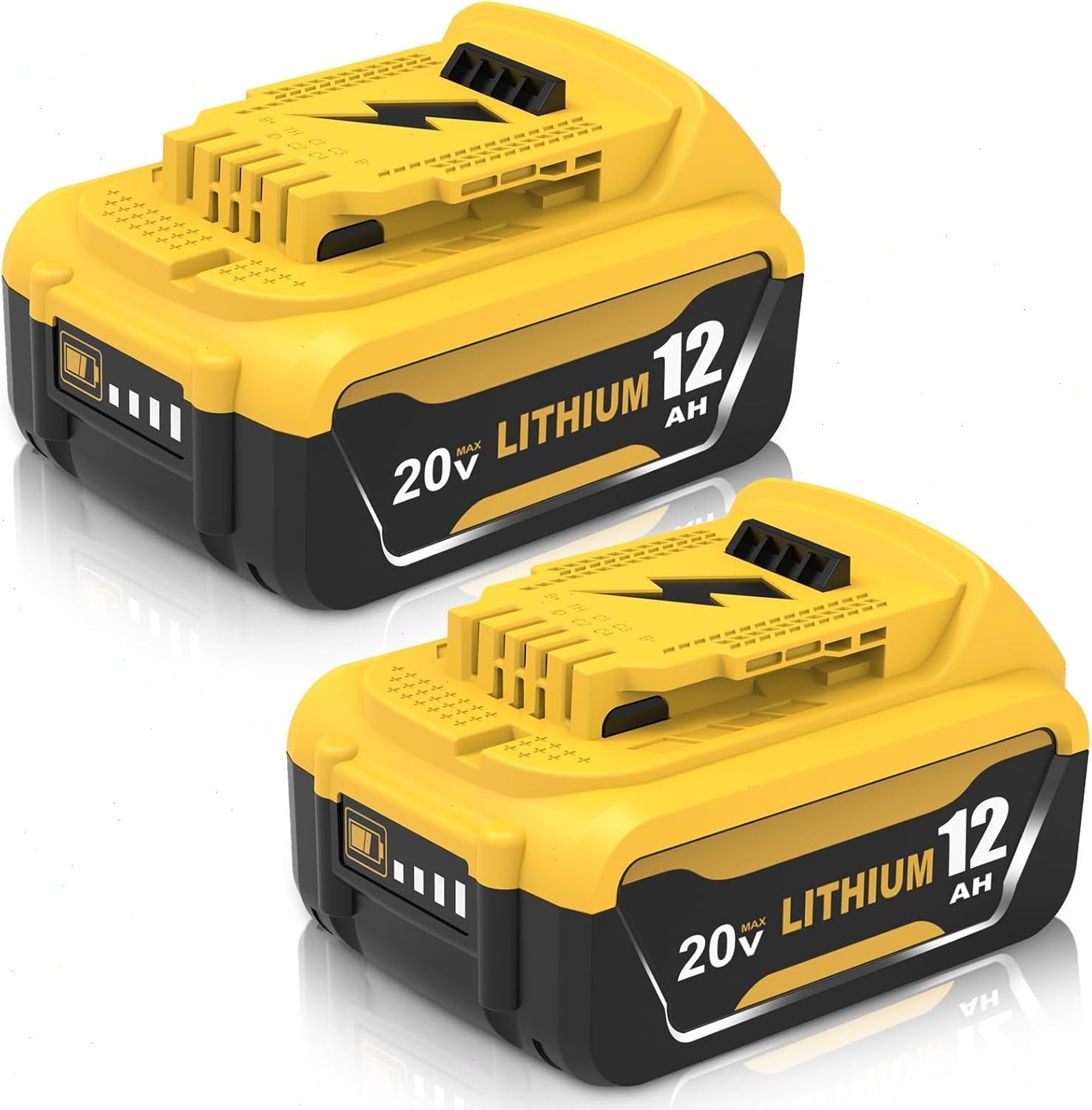 2Pack For DeWalt 20V 20 Volt Max XR 12.0AH Lithium Battery DCB206-2 / Charger