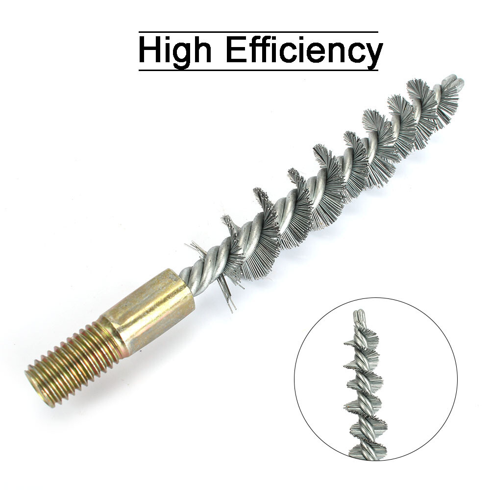 1Pcs 18~75mm Cylinder Stainless Steel Wire Round Tube Cleaning Brush Rotary Tool