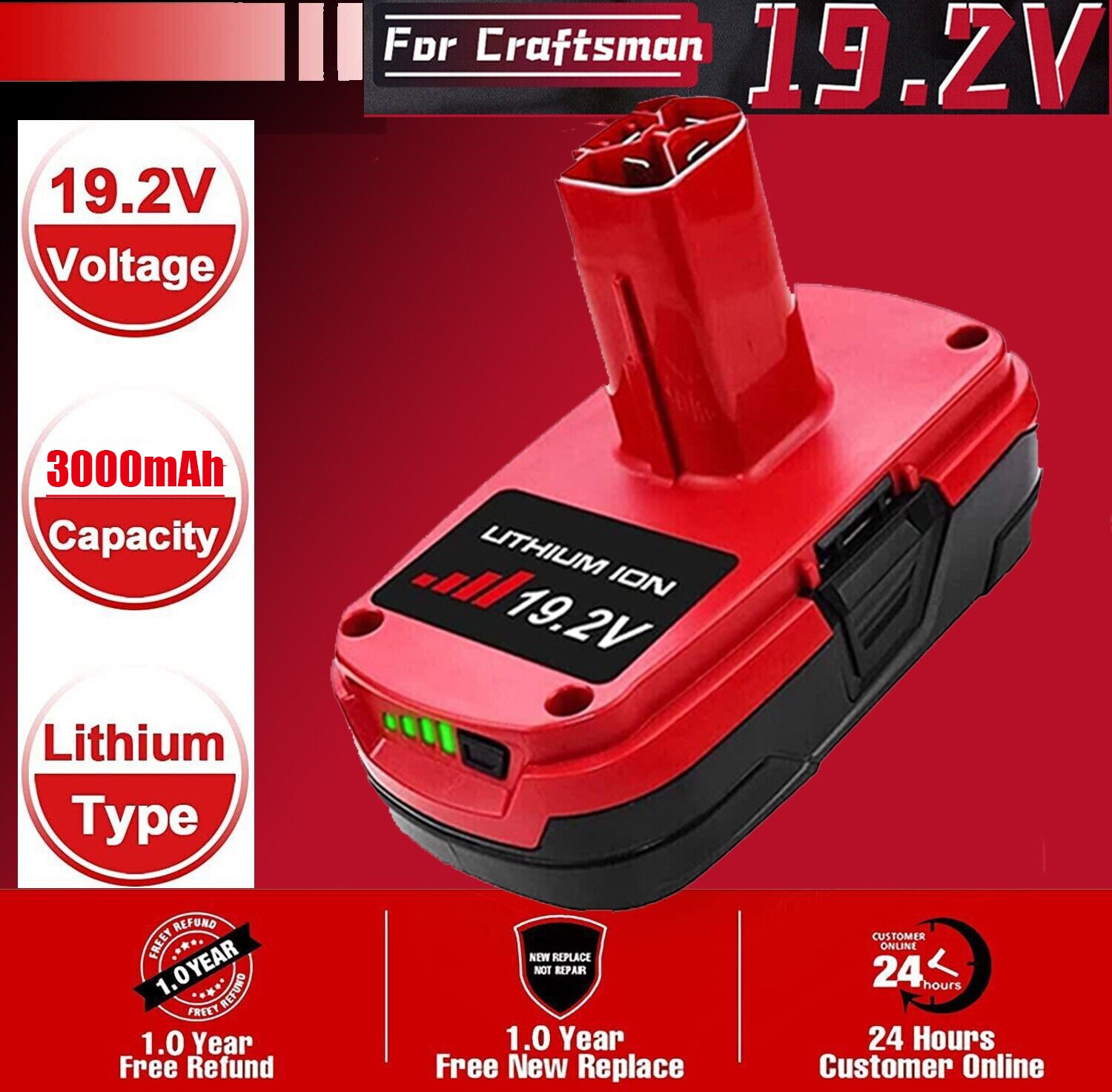 NEW For CRAFTSMAN 19.2 VOLT C3 LITHIUM DIEHARD BATTERY PACK 315.PP2011 3.0Ah GI
