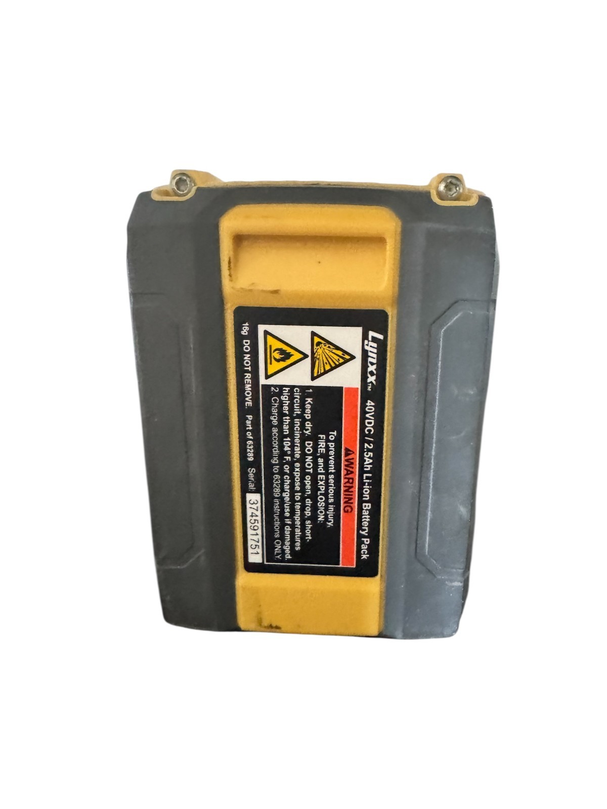 LYNXX 2.5Ah Li-ion Lithium Battery Genuine
