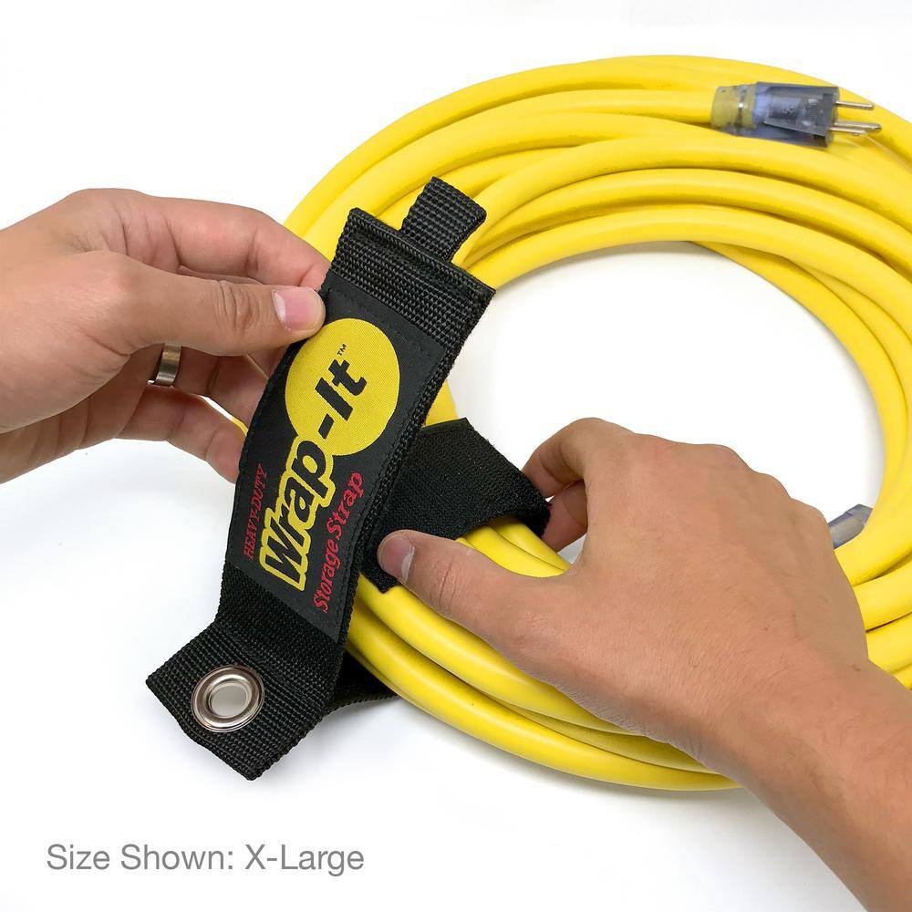 7 In. Heavy-Duty Storage Strap Multi-Purpose Hook and Loop Cable Strap with Grom