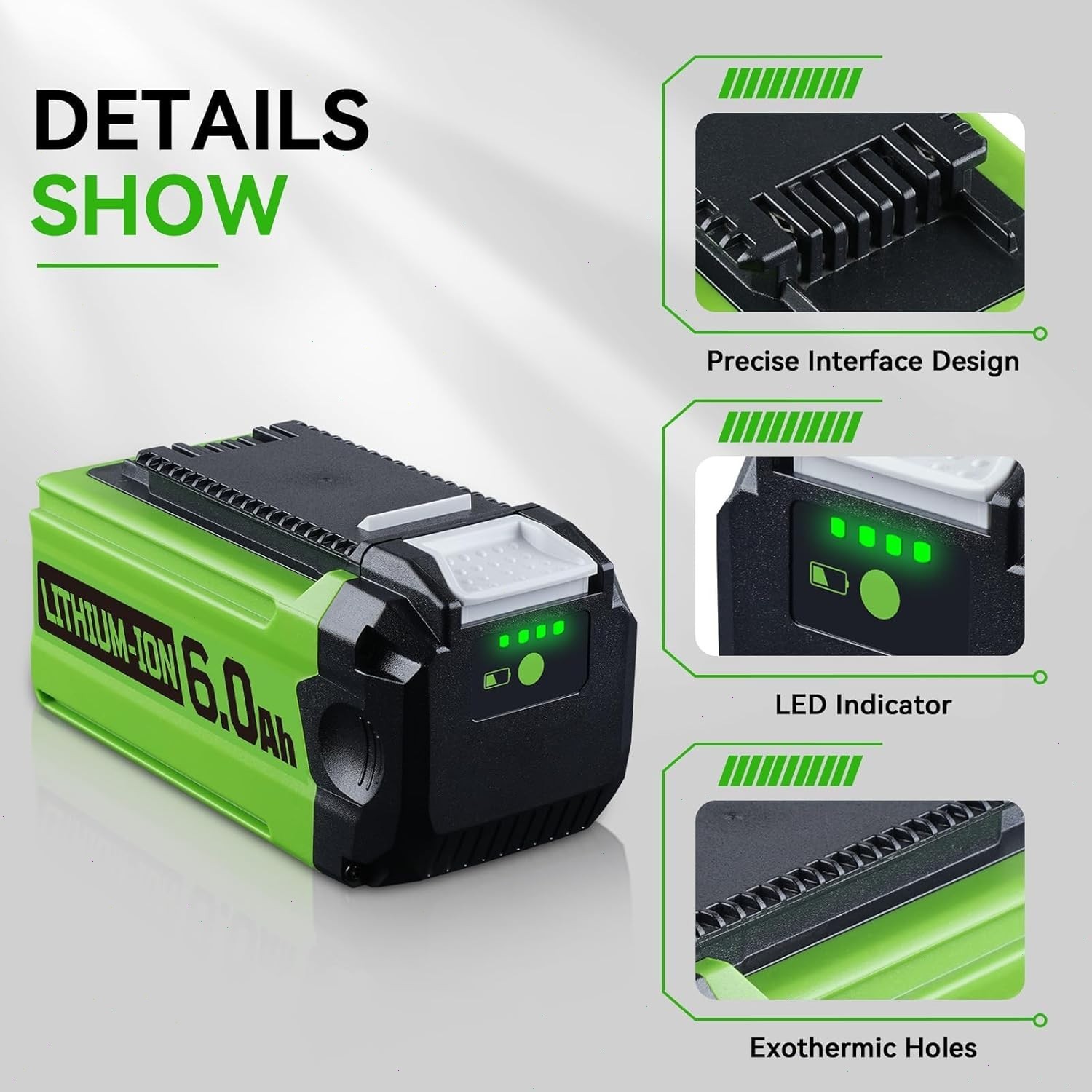 Battery For Greenworks 40V Lithium G-MAX Battery /Charger 29472 20292 206722