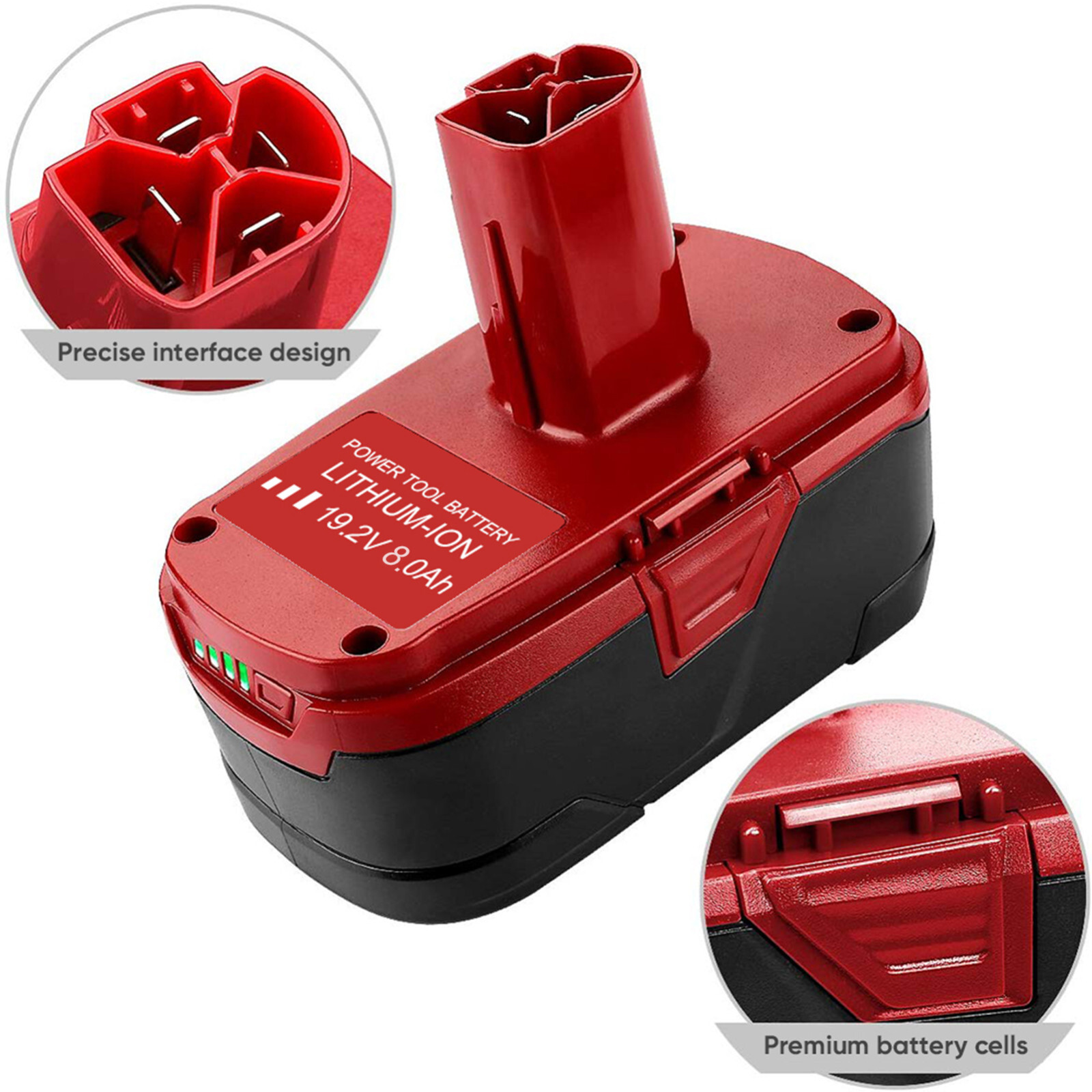 8.0Ah For Craftsman C3 19.2 Volt 11375 Battery DieHard 130279005 130279003 11376