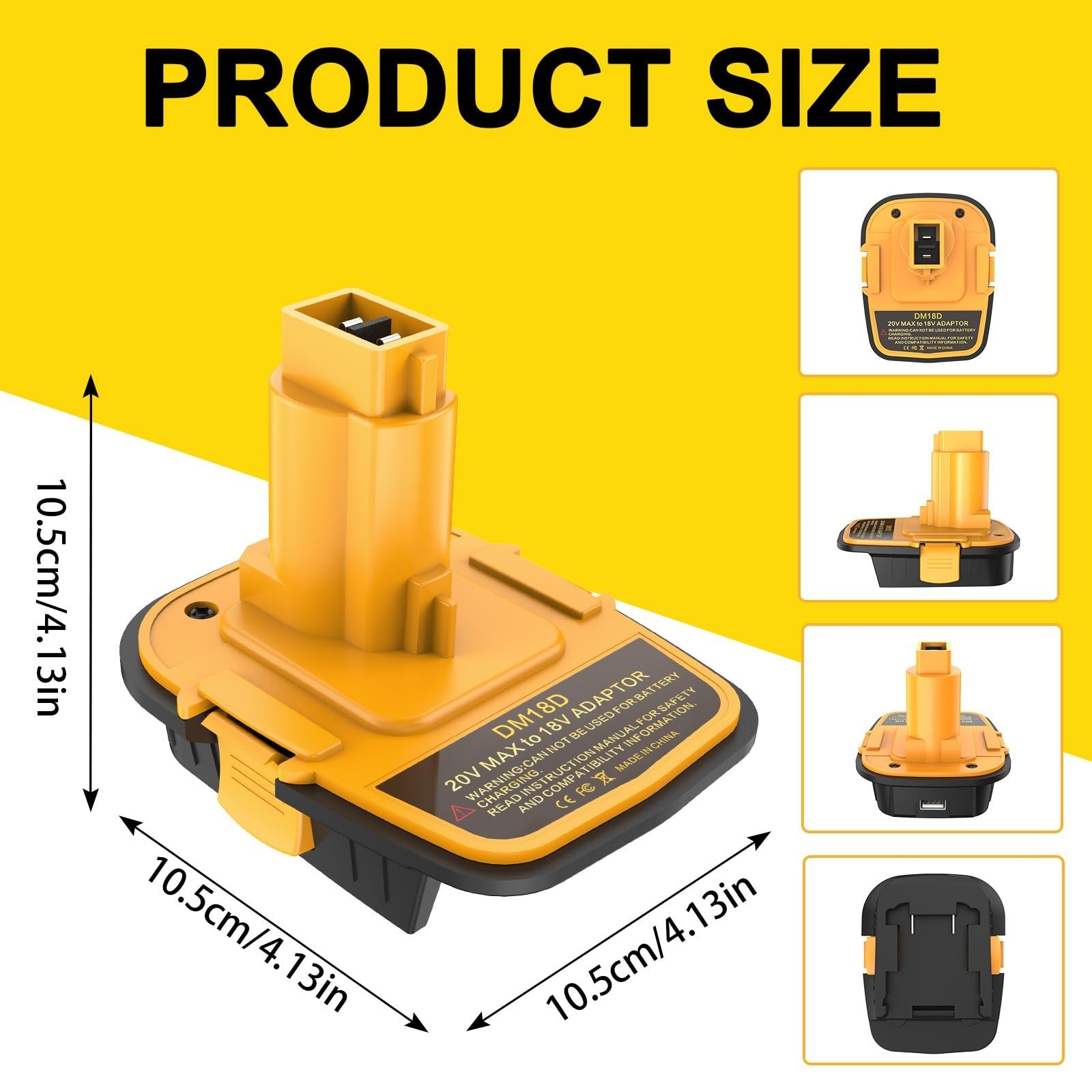 DM18D Converter Compatible with Dewalt 20V Battery & Milwaukee 18V Battery