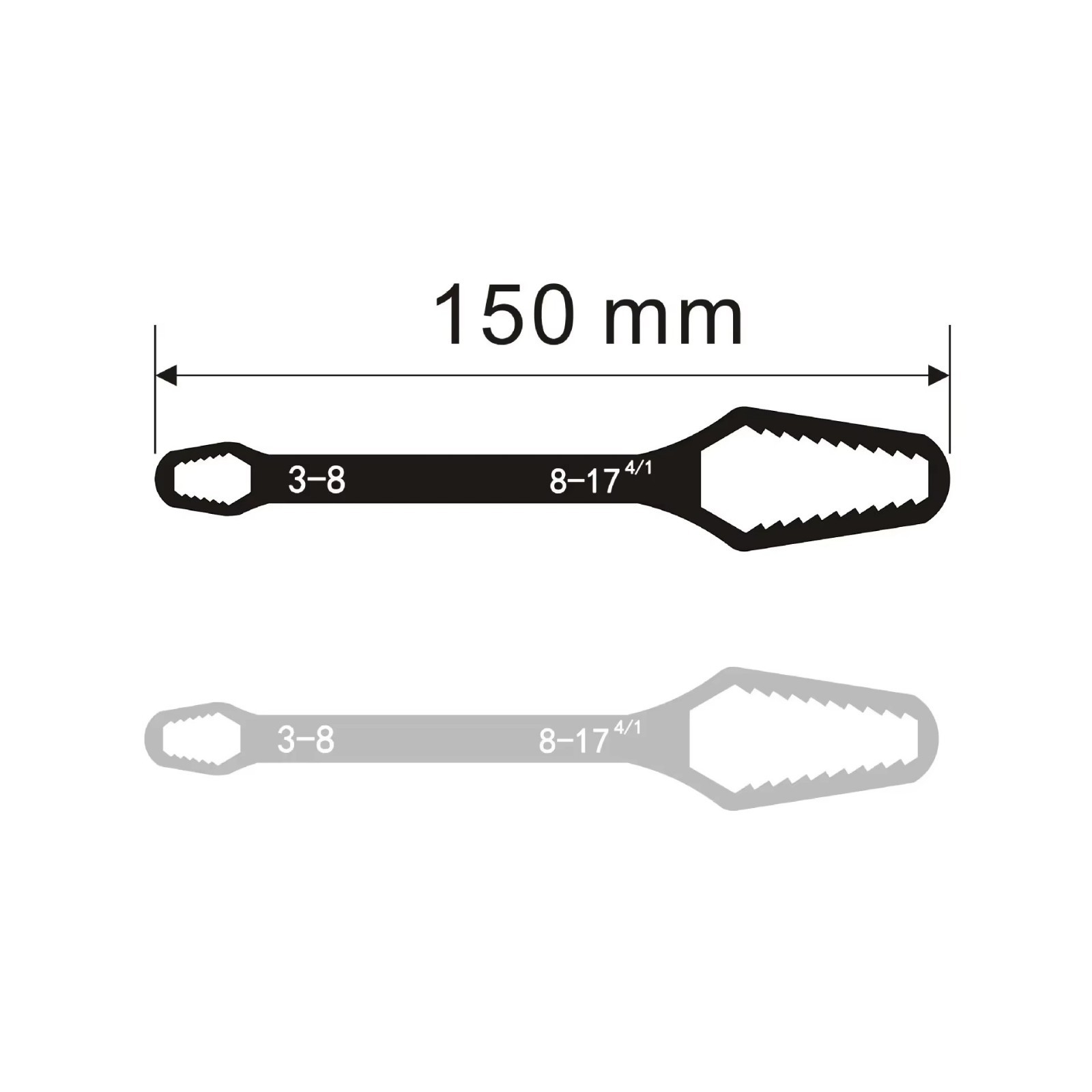 Universal Torx Wrench Self tightening Adjustable Both Ends Spanner Tools