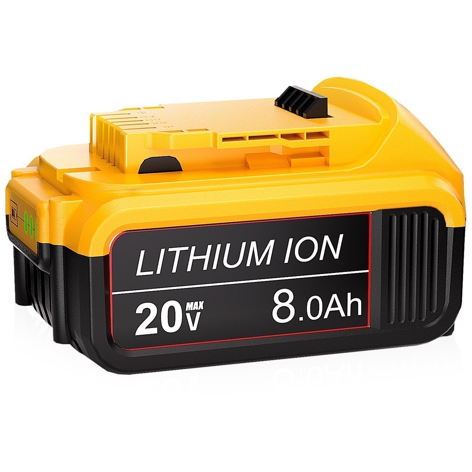 8.0AH Lithium Ion Battery For DeWalt 20V 20 Volt Max DCB206-2 DCB205-2