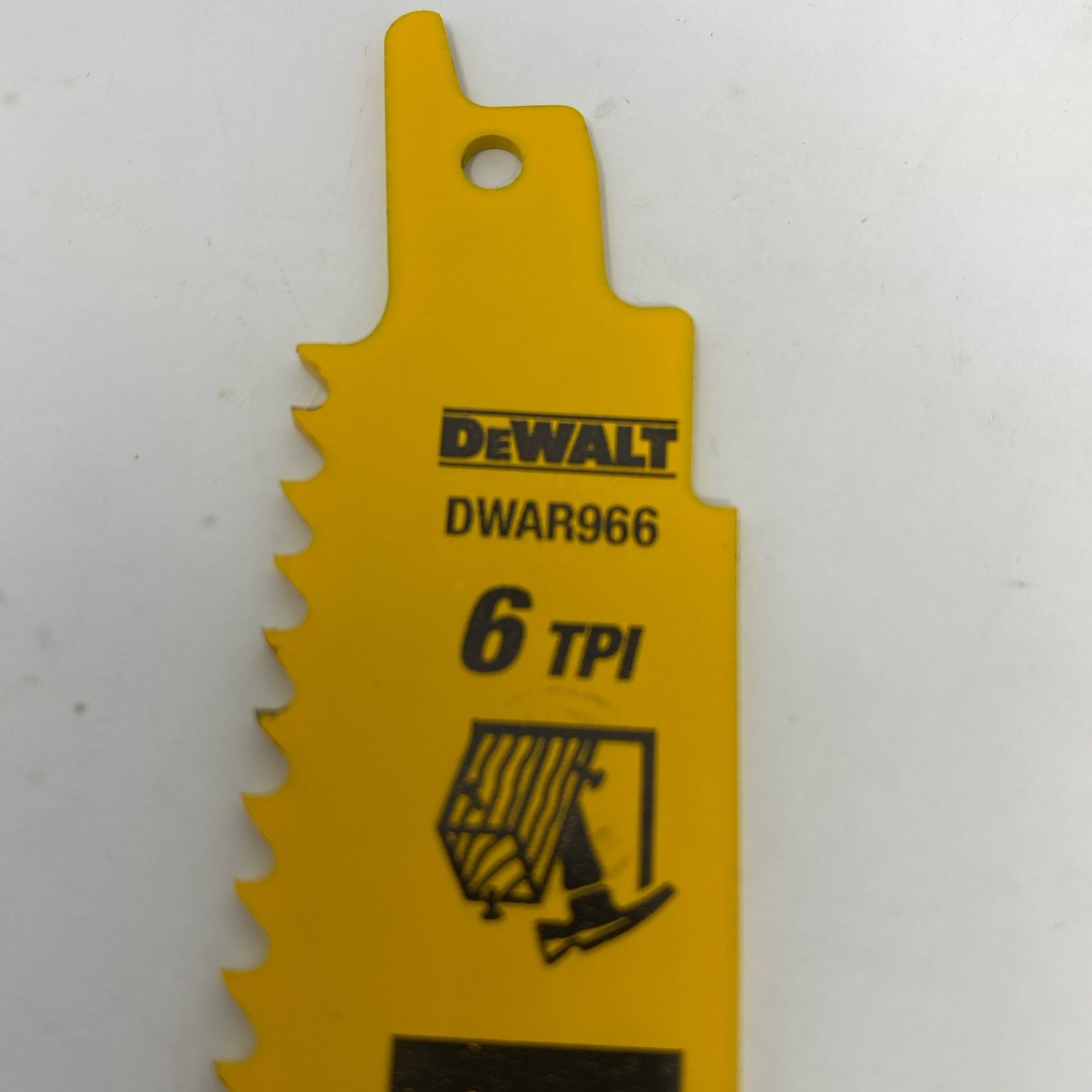 DEWALT 9-in 6 TPI Demo Reciprocating Saw Blades Yellow 5-Pack