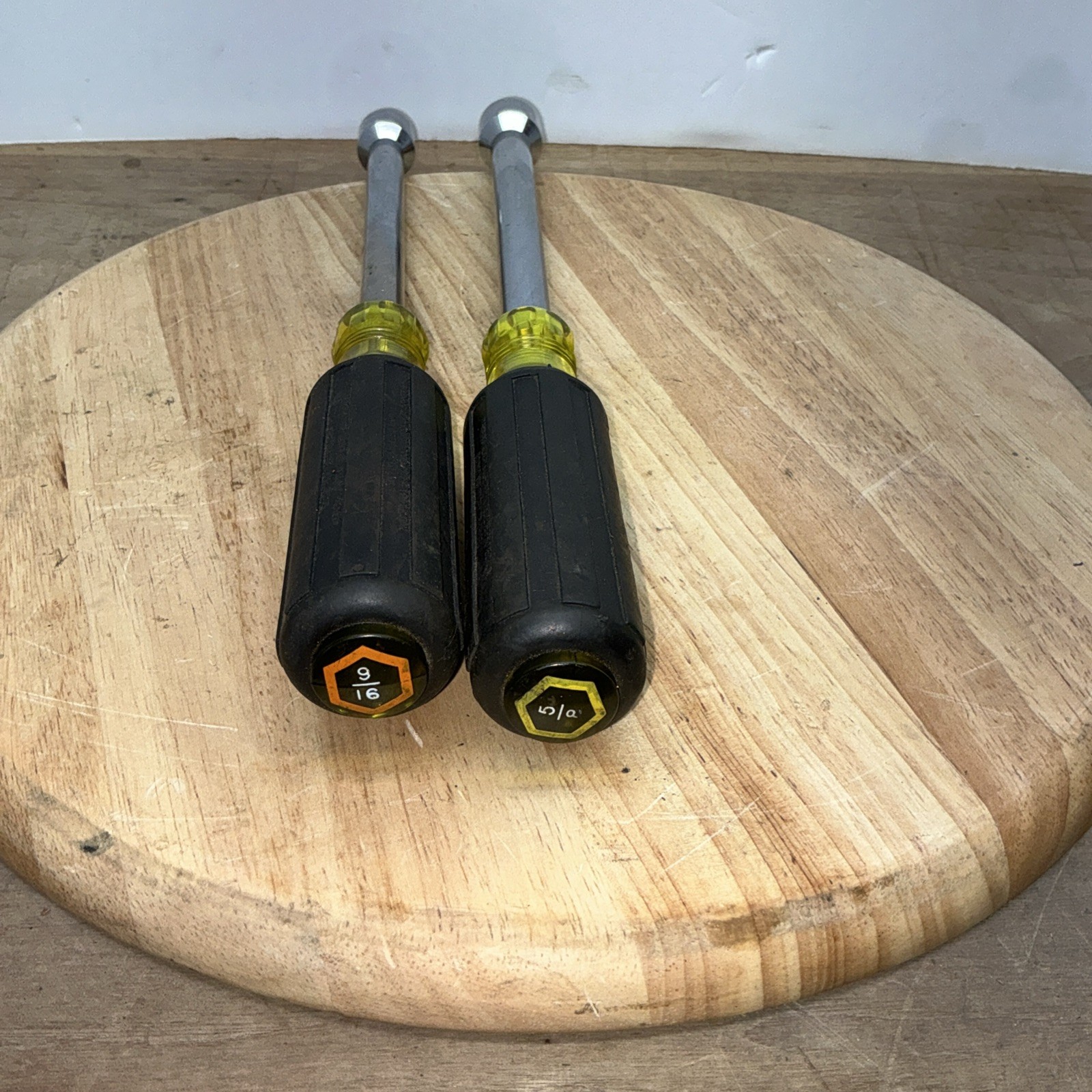 Klein Tools Nut Drivers 5/8”& 9/16” Both Hollow Shaft EXTRA LONG FREE SHIPPING(I