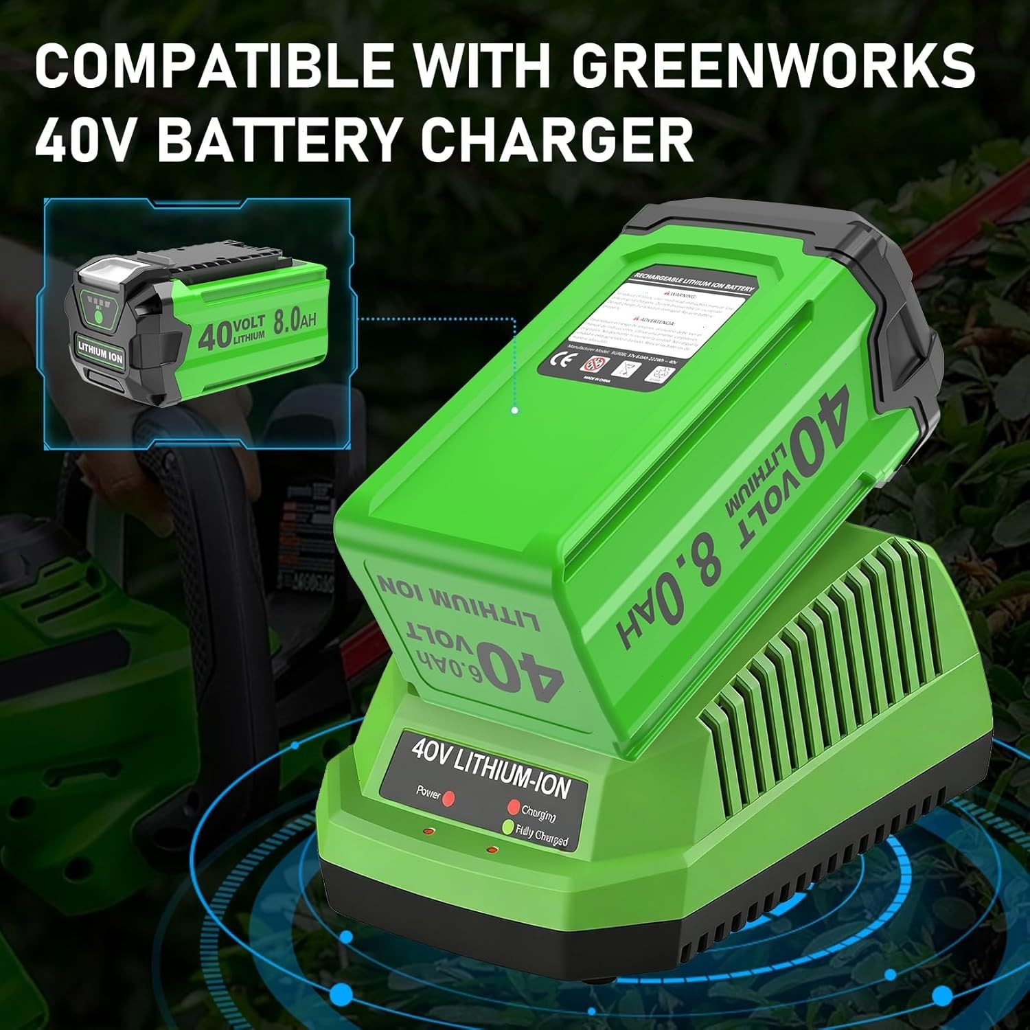 40V 8.0Ah For Greenworks G-MAX Lithium Battery 29472 29462 29252 20202 40 Volt