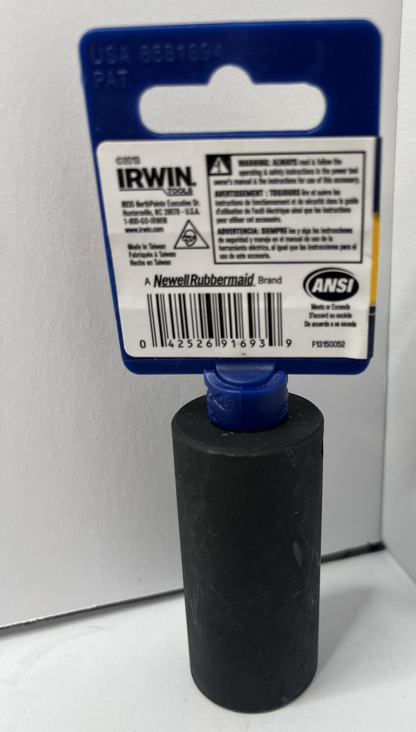 IRWIN Tools Deep Well Impact Socket 7/8in (22.2mm) 3/8in Drive 6-Point 1877480