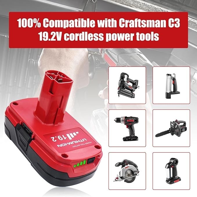 2Pack 19.2V 4.0Ah For Craftsman C3 DieHard Lithium ion XCP Battery 11375 11570