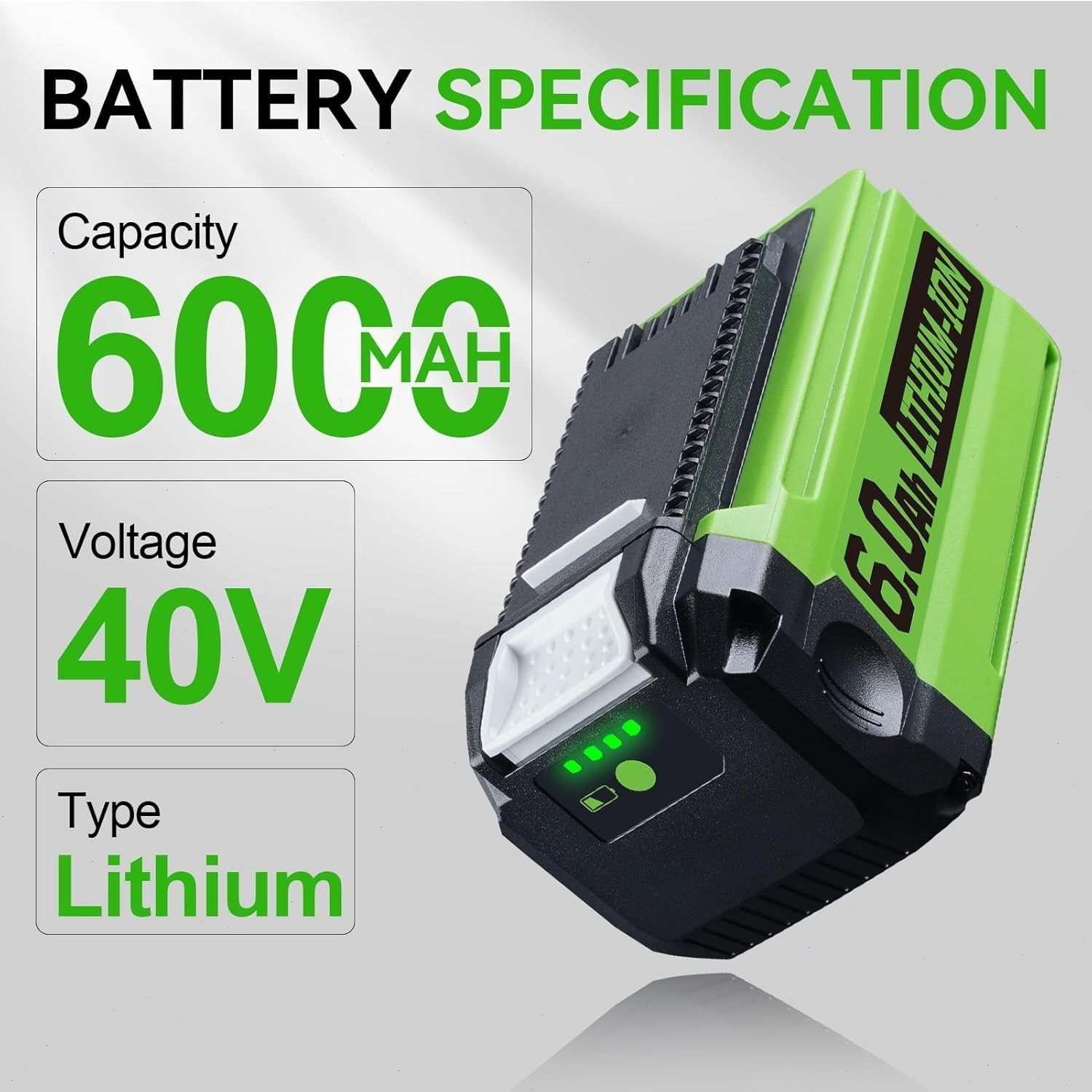 Battery For Greenworks 40V Lithium G-MAX Battery /Charger 29472 20292 206722