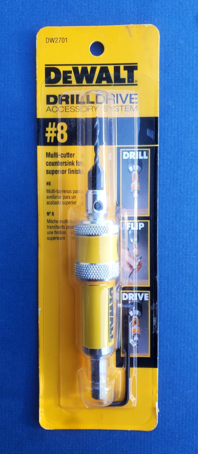 DEWALT Original Drill Flip Drive Unit DW2701 #8 Countersink Wood Drill Bits Tool