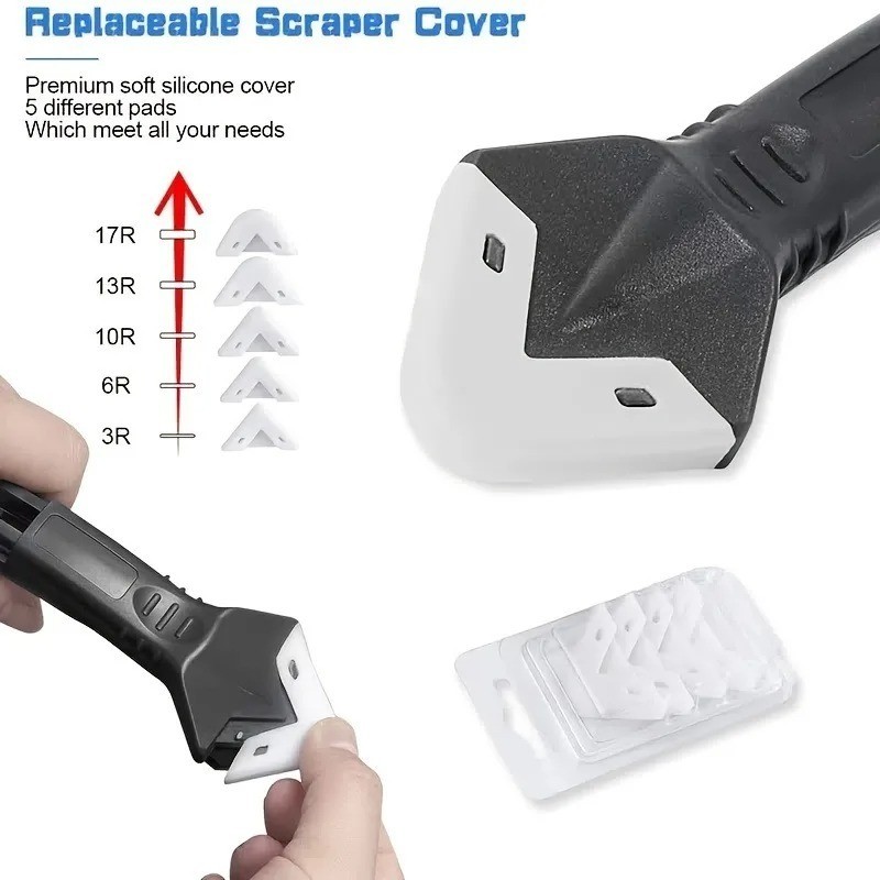 5 in 1 Silicone Sealant Remover Tool Kit Set Scraper Caulking Mould Removal US
