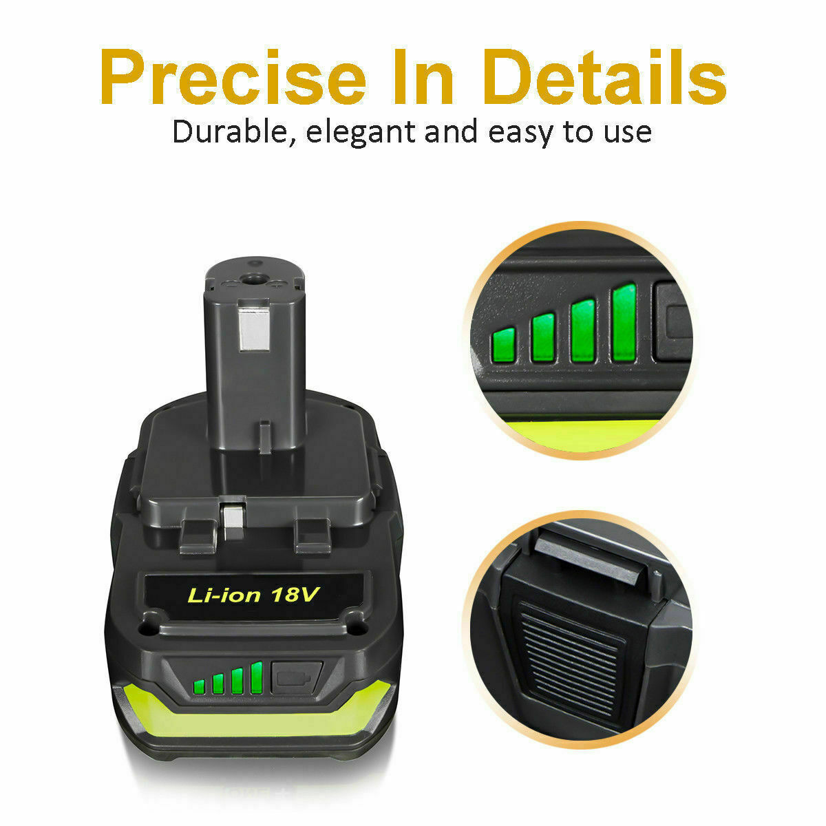 2PACK 8Ah For RYOBI P108 18V 8000mAh High Capacity Battery 18Volt Lithium-Ion