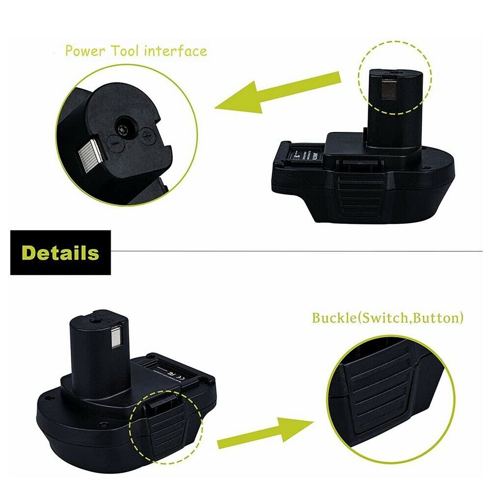 Converter Adapter For Makita 18V LXT Li-ion Battery To For RYOBI 18V Power Tools