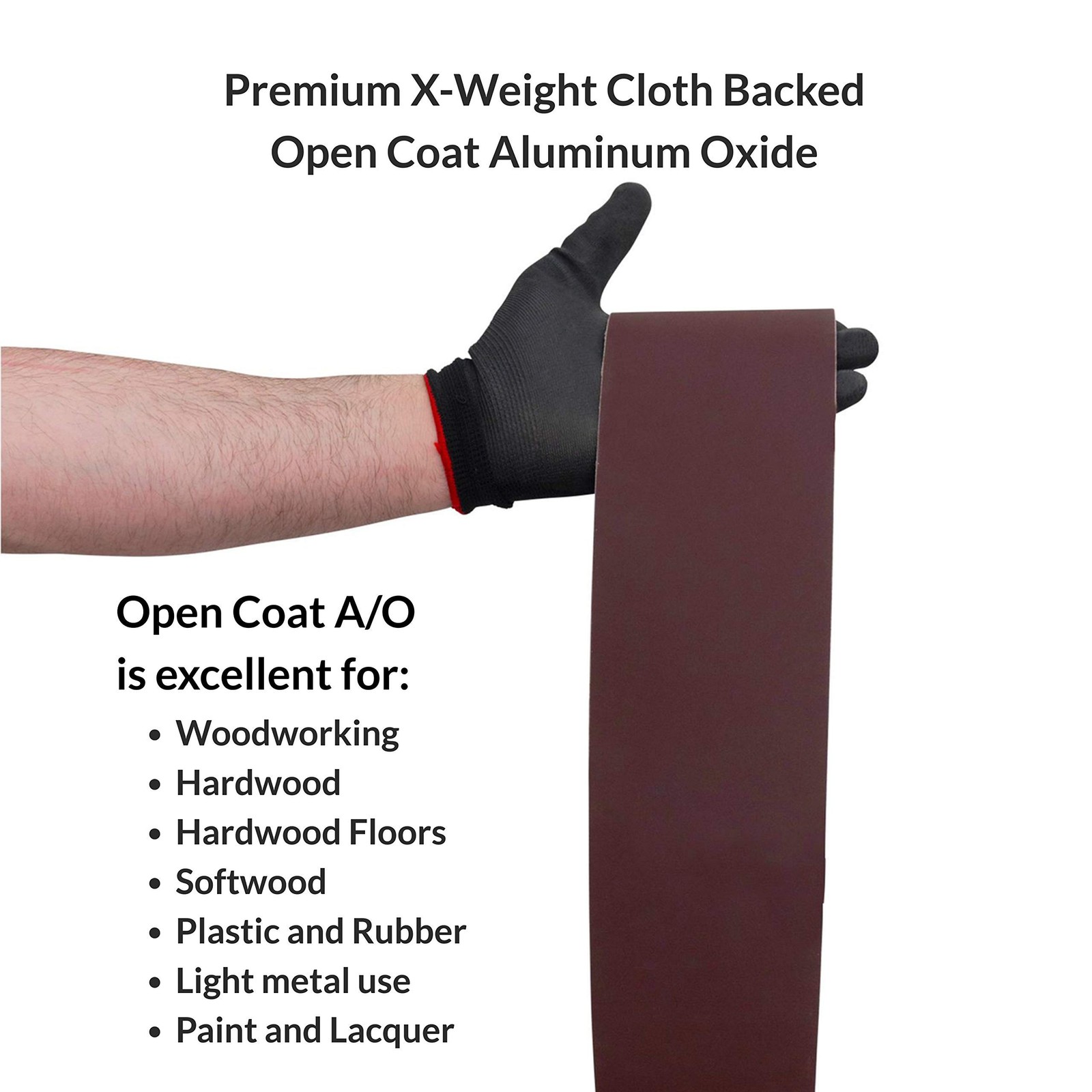 Red Label Abrasives 6 X 80 Inch 120 Grit Aluminum Oxide Multipurpose Sanding Bel