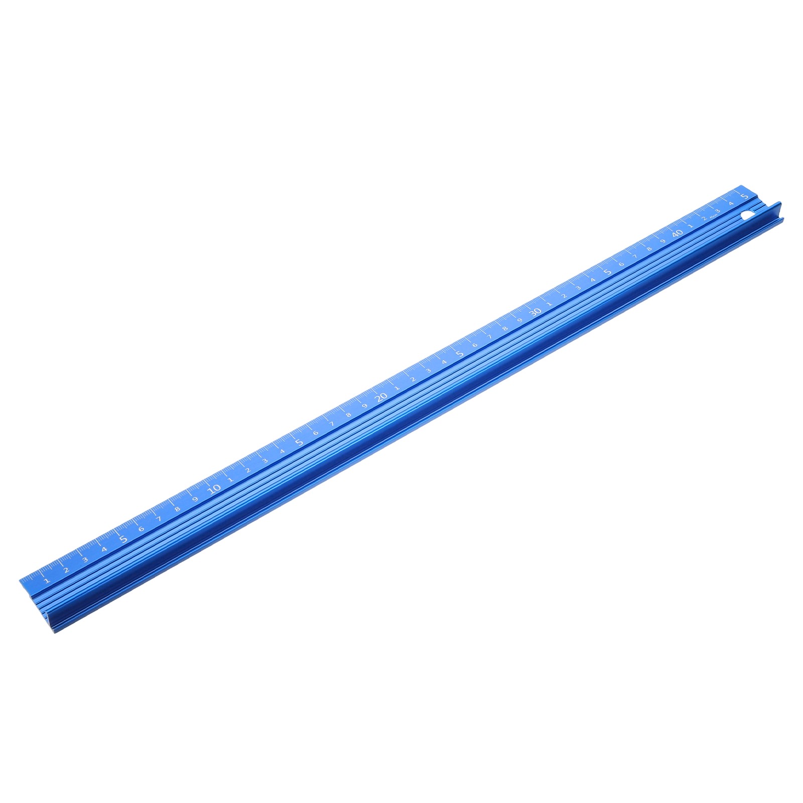 1Pcs 45cm/18″ Aluminum Alloy Metal Craft Safety Cutting Ruler,Blue