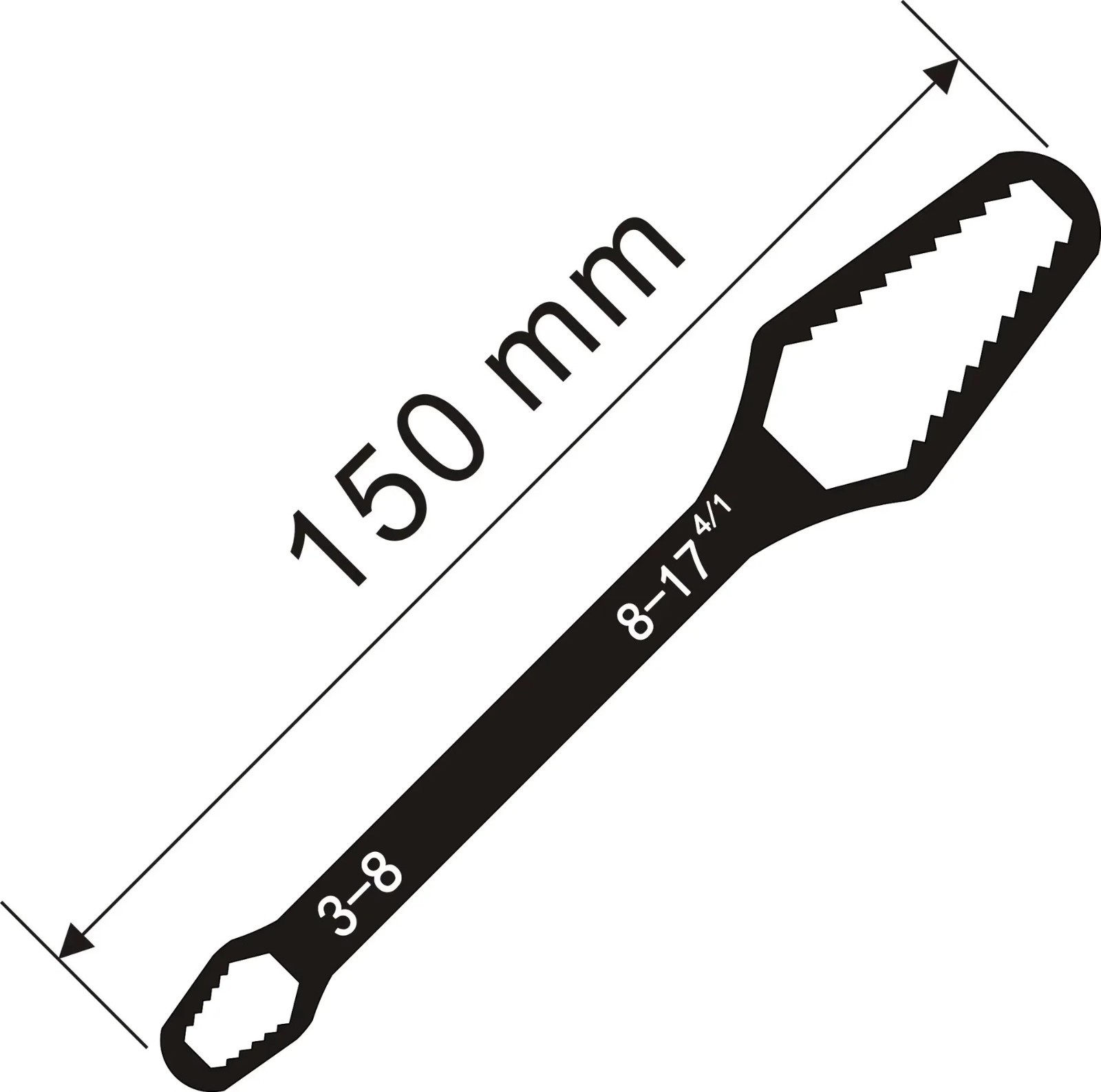 Universal Torx Wrench Self tightening Adjustable Both Ends Spanner Tools
