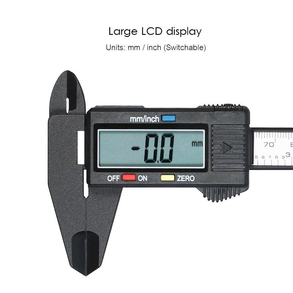Digital Caliper 6″ 150mm Micrometer LCD Gauge Vernier Electronic Measuring Ruler