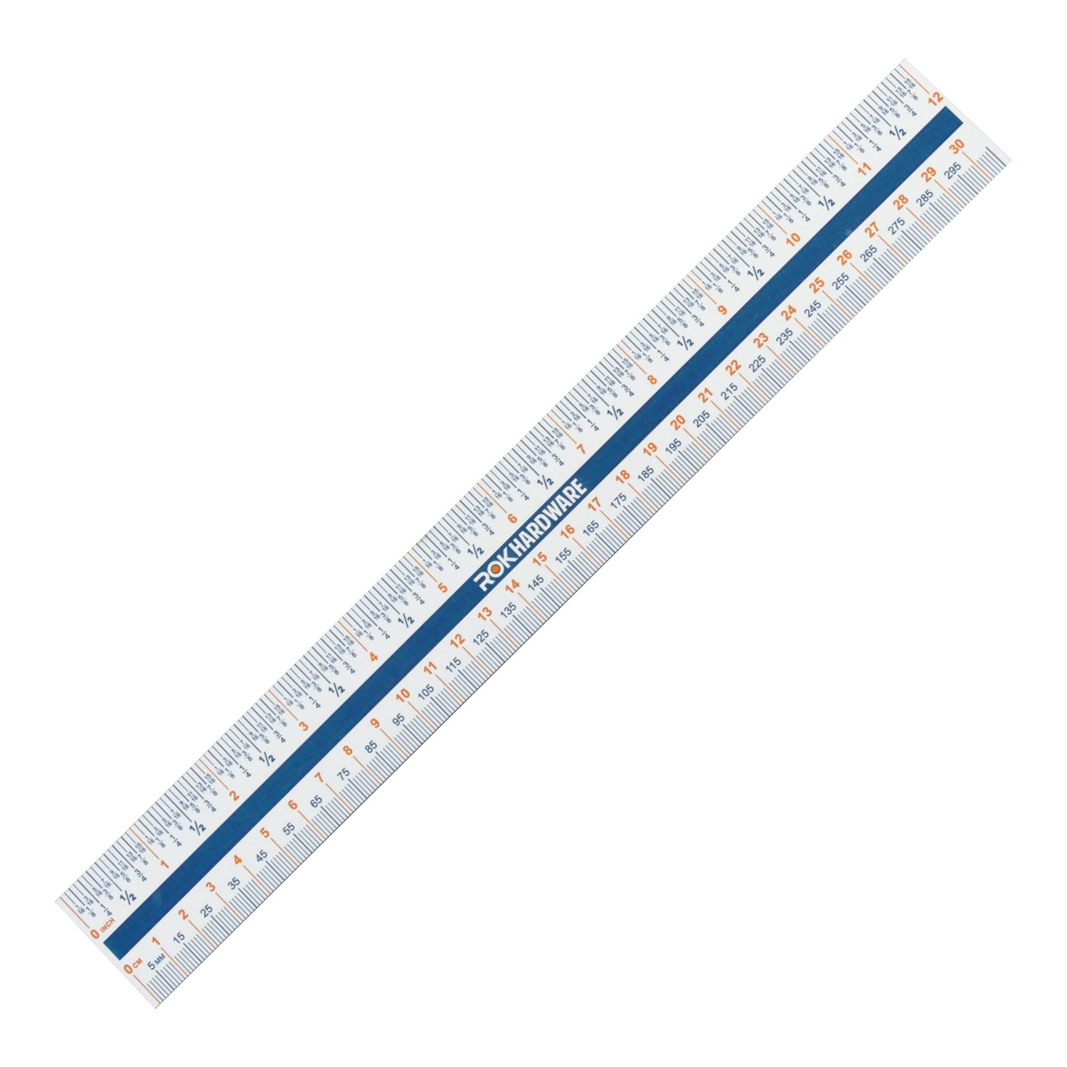 Rok Hardware Measuring Plastic Flexi 12″ Easy Read English Metric 305 Mm Ruler