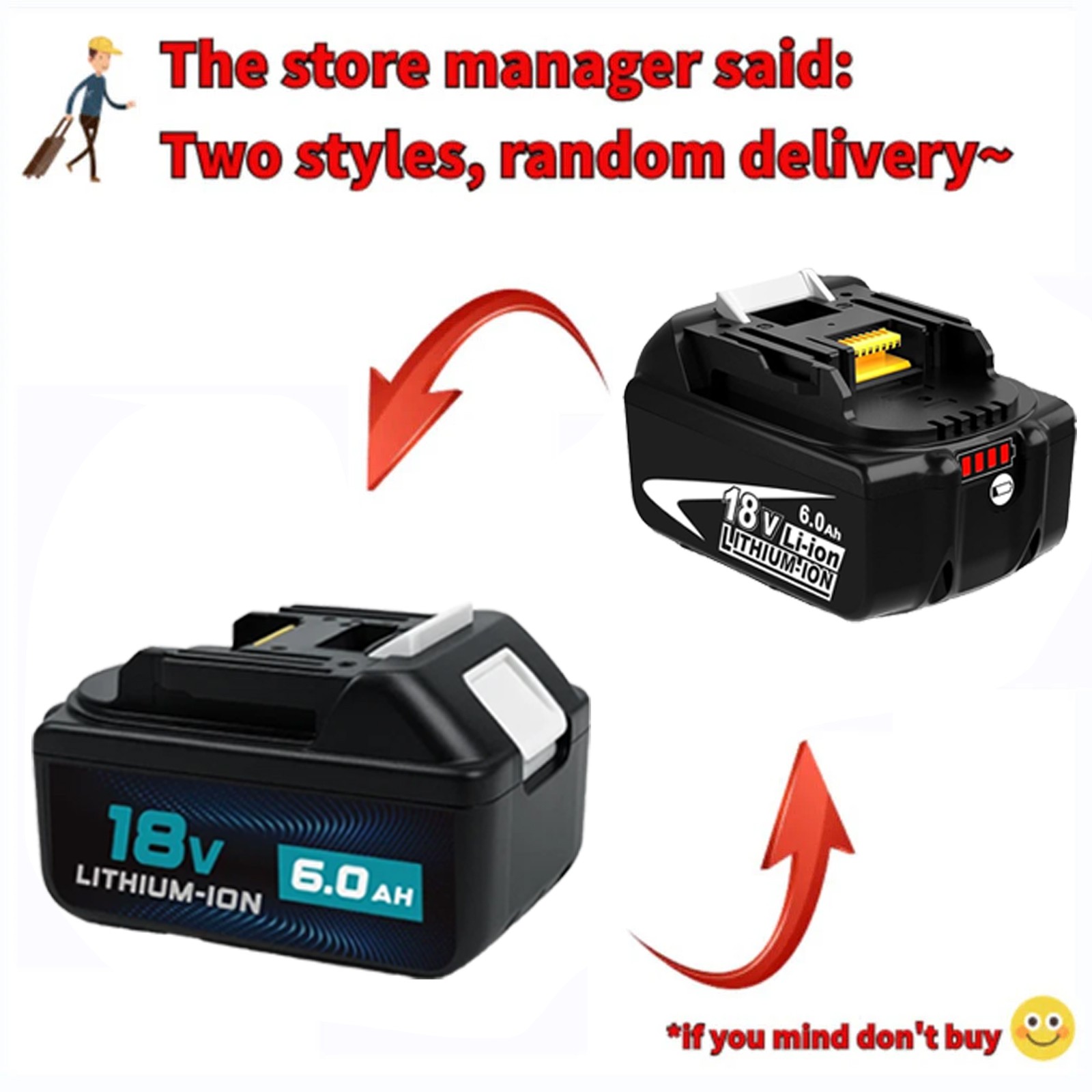 1/2/3/4x 6.0Ah Li-ion Battery For Makita 18V Lithium LXT BL1860B BL1850B BL1840B