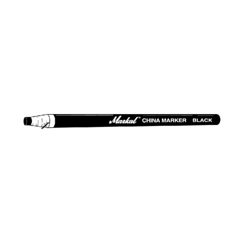 Markall 96013 Moisture Resistant Paper-Wrapped China Marker, Black