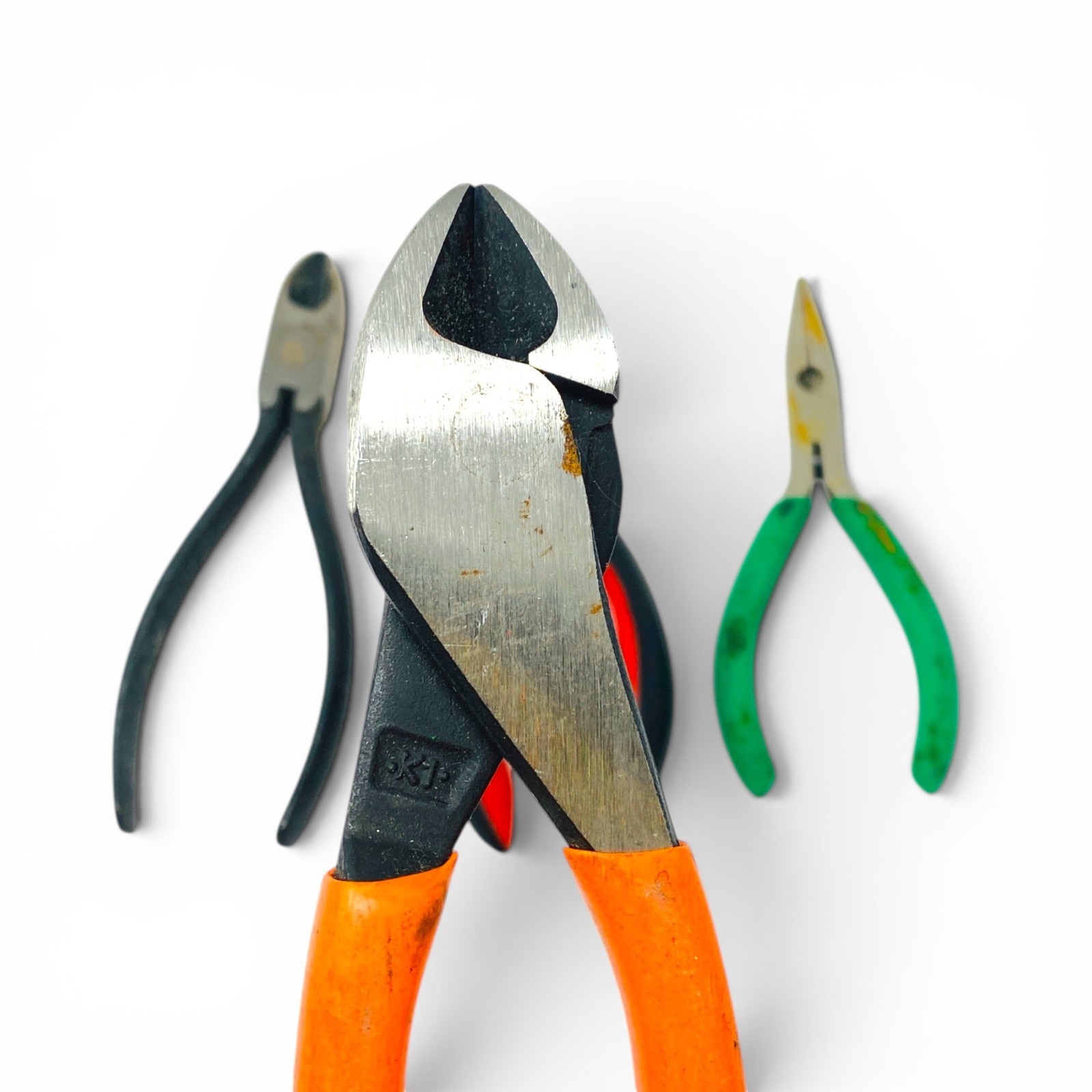 Klein Tools D228-7, Crescent USA and Unbranded Pliers Side Cutter Lot Set, 4 Pcs