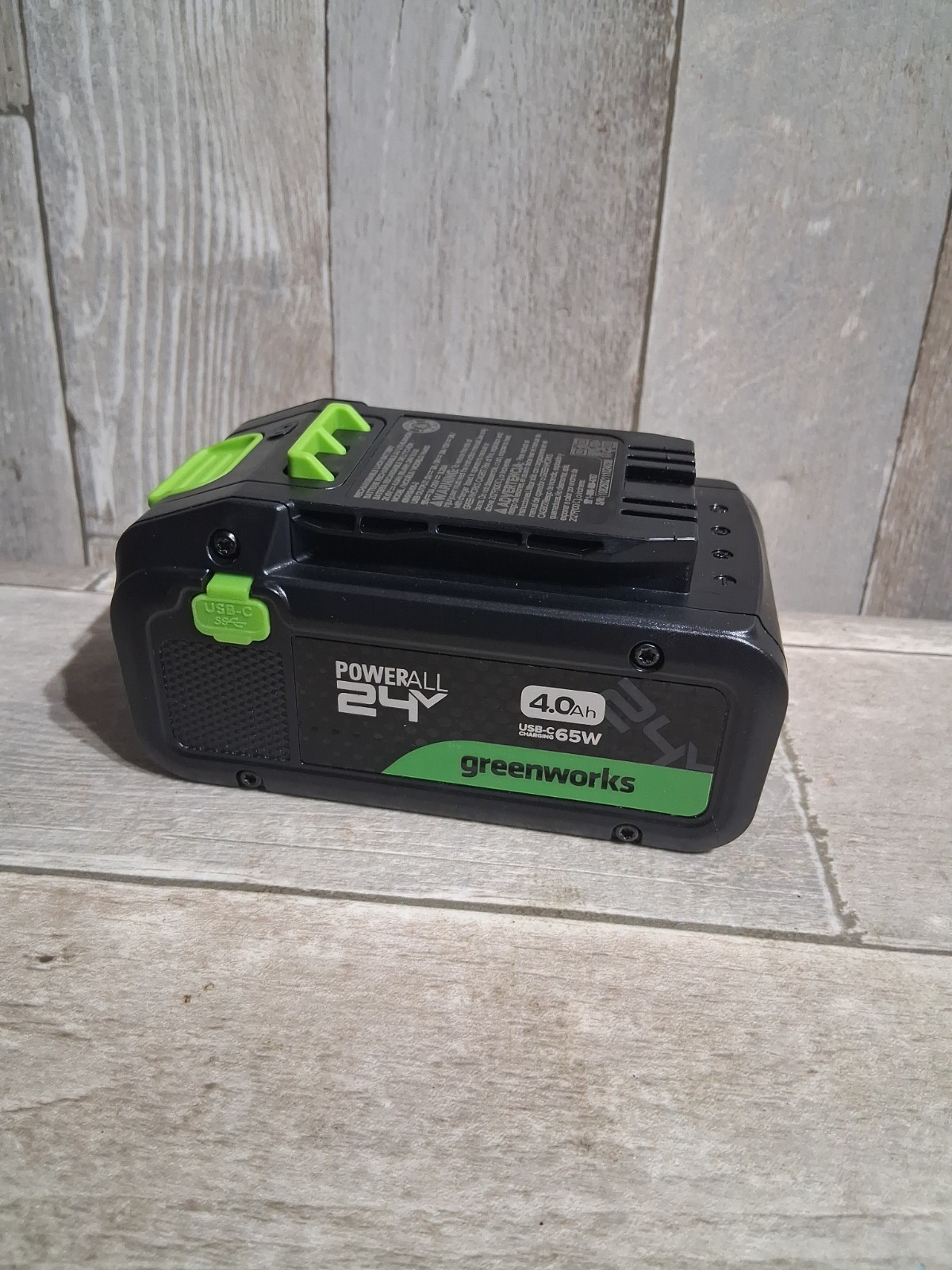 New Open Box Greenworks 24V POWERALL 4.0Ah Lithium-Ion USB C Power Tool Battery