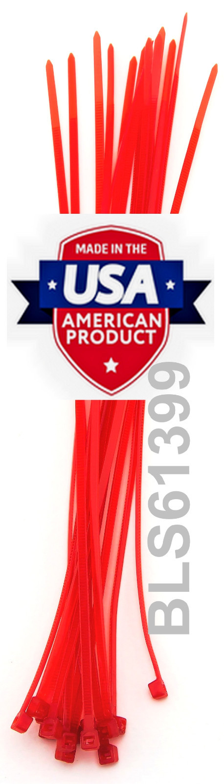 800 USA Made TOUGH TIES 8″ inch 50lb Nylon Tie Wraps Wire Cable Zip Ties RGBY