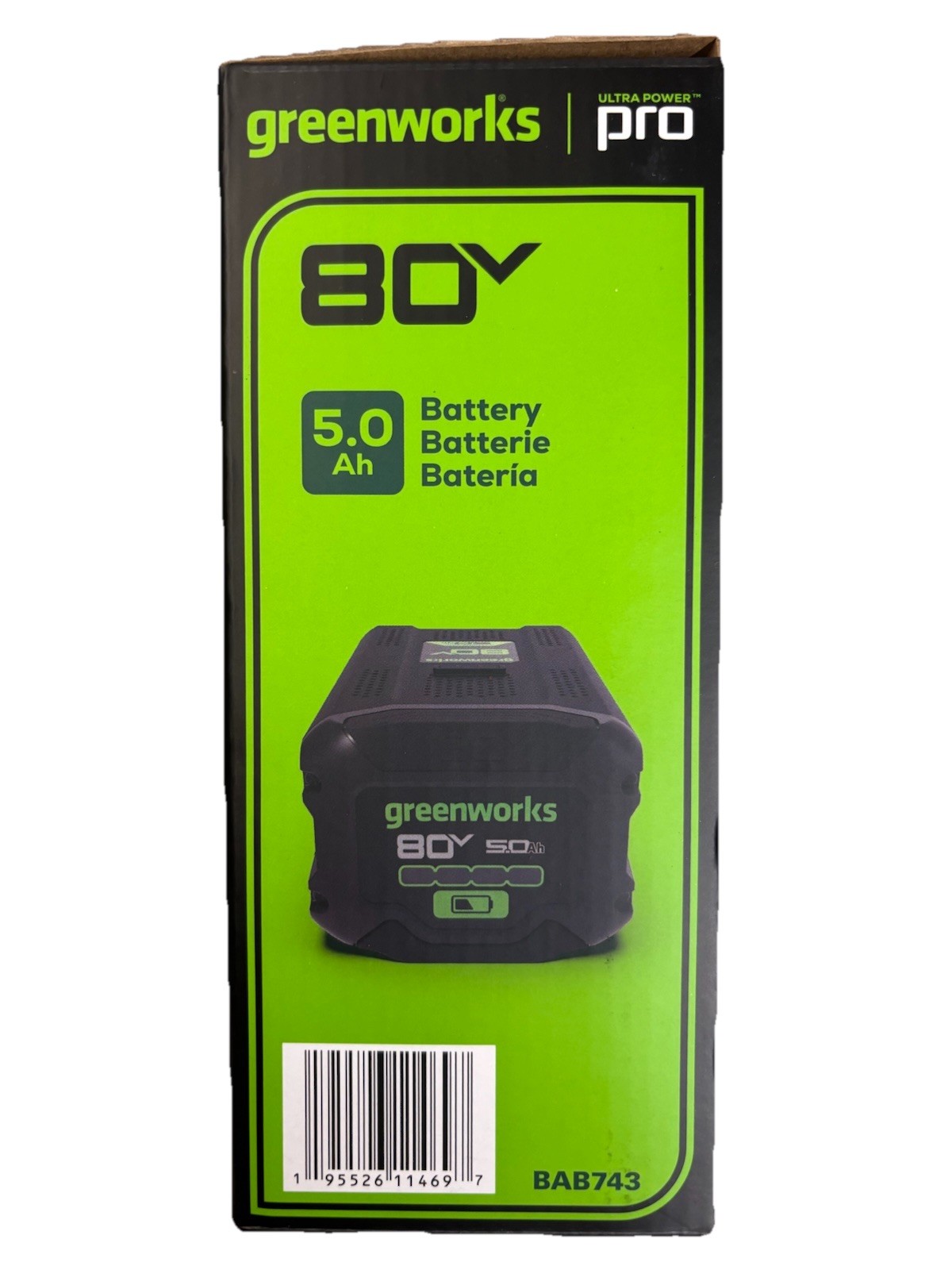 GREENWORKS [BAB743] GENUINE 80V MAX 5.0AH LITHIUM-ION BATTERY