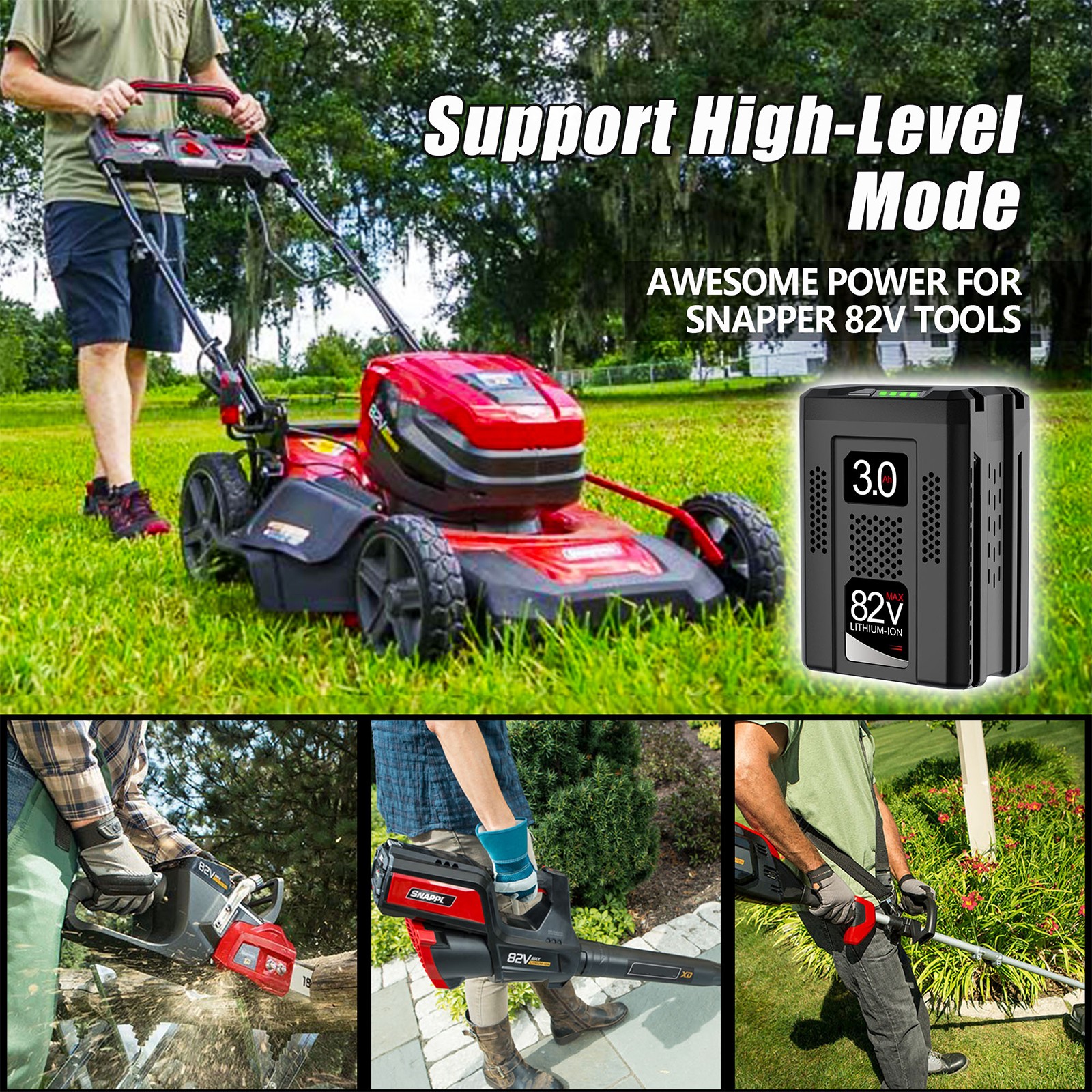 3.0Ah For Snapper XD 82V Max Lithium Ion Battery BSB2AH82 Cordless Power 1760514