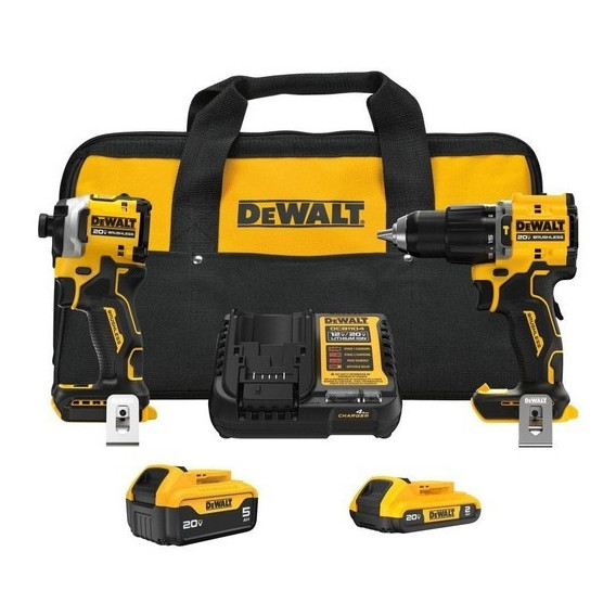 ATOMIC 20V MAX Lithium-Ion Cordless 2-Tool Combo Kit with 5.0 Ah and 2.0 Ah Batt