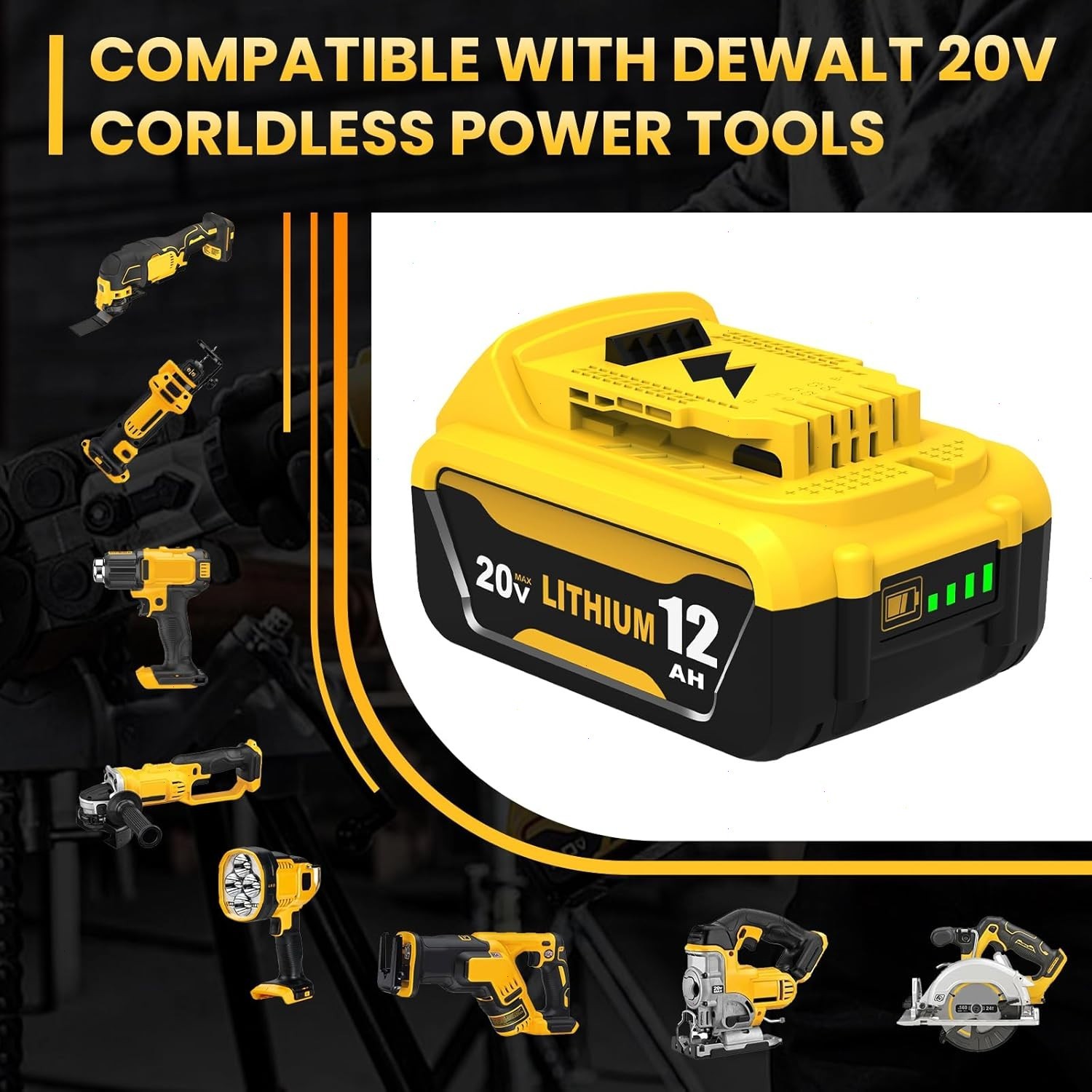 2Pack For DeWalt 20V 20 Volt Max XR 12.0AH Lithium Battery DCB206-2 / Charger