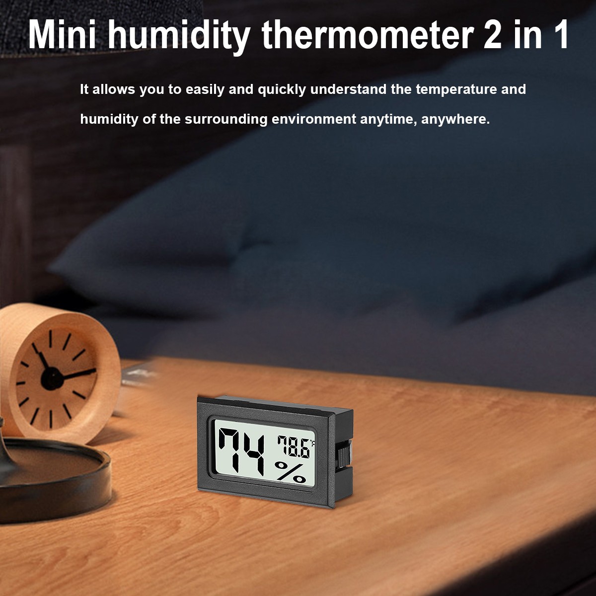 5/10/15 x Temperature Humidity Meters Gauge Indoor Fahrenheit (℉) LCD Display