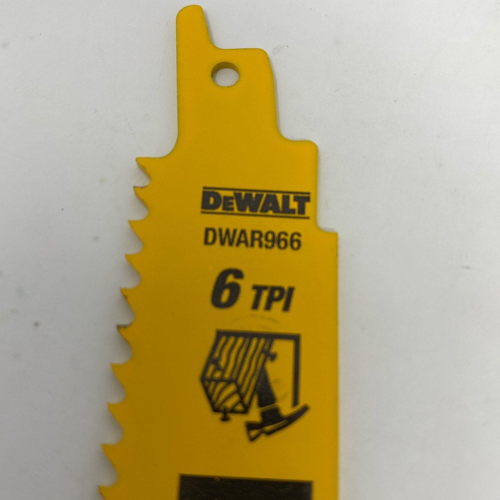 DEWALT 9-in 6 TPI Demo Reciprocating Saw Blades Yellow 5-Pack