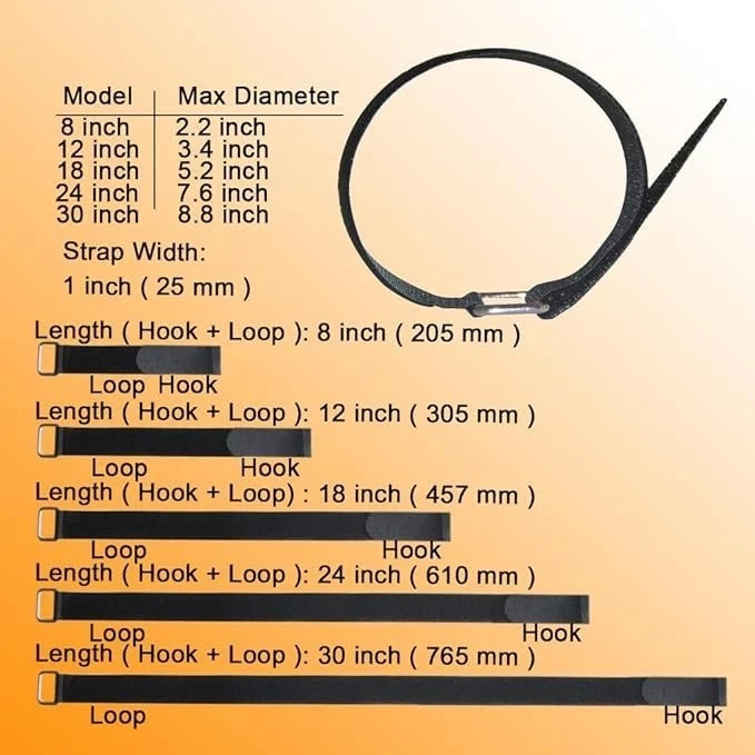 VELCRO Brand Bulk Pack 30 Reusable Fastening Cable Straps with Buckle Variety”””