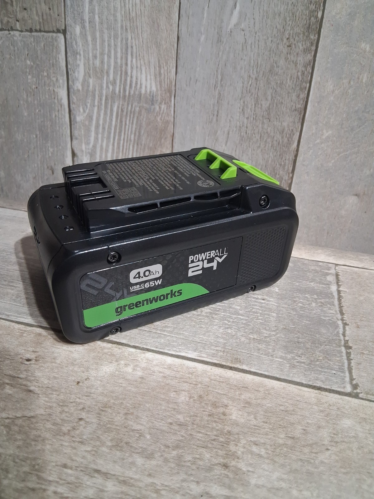 New Open Box Greenworks 24V POWERALL 4.0Ah Lithium-Ion USB C Power Tool Battery