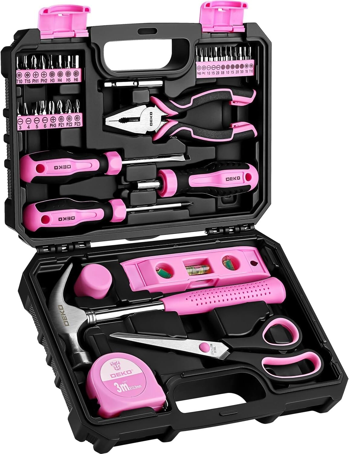 42PCS Pink Tool Set for Home Repair, Womens Tool Kit