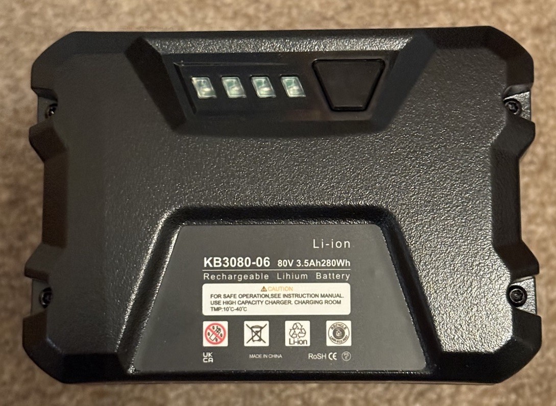 3.5Ah Lithium-ion Rechargable Battery Li-ion 80V Max Tools KB3080-06
