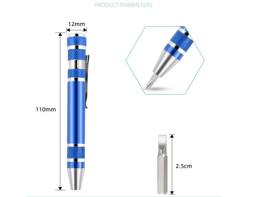 8 In-1 Multi-function Pocket Precision Screwdriver Tool Set Kit Pen Repair New